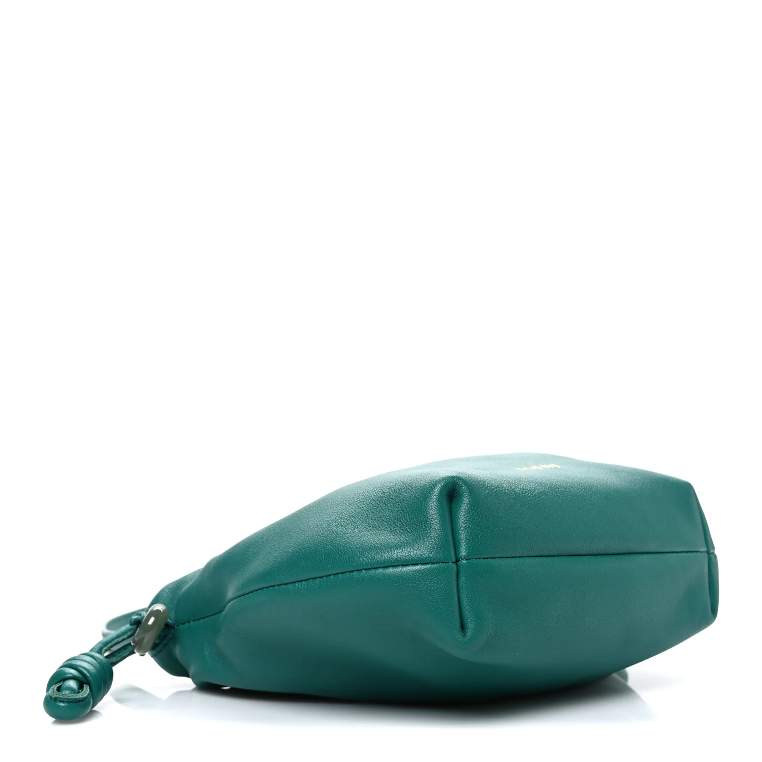 Mellow Nappa Lambskin Jade Mini Flamenco Knot Clutch Emerald Green - Image 4
