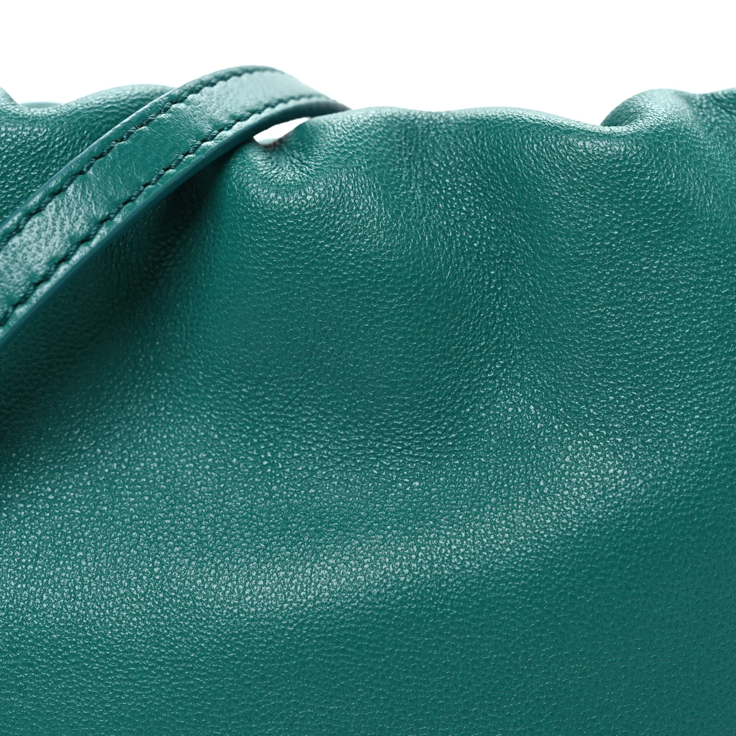 Mellow Nappa Lambskin Jade Mini Flamenco Knot Clutch Emerald Green - Image 8