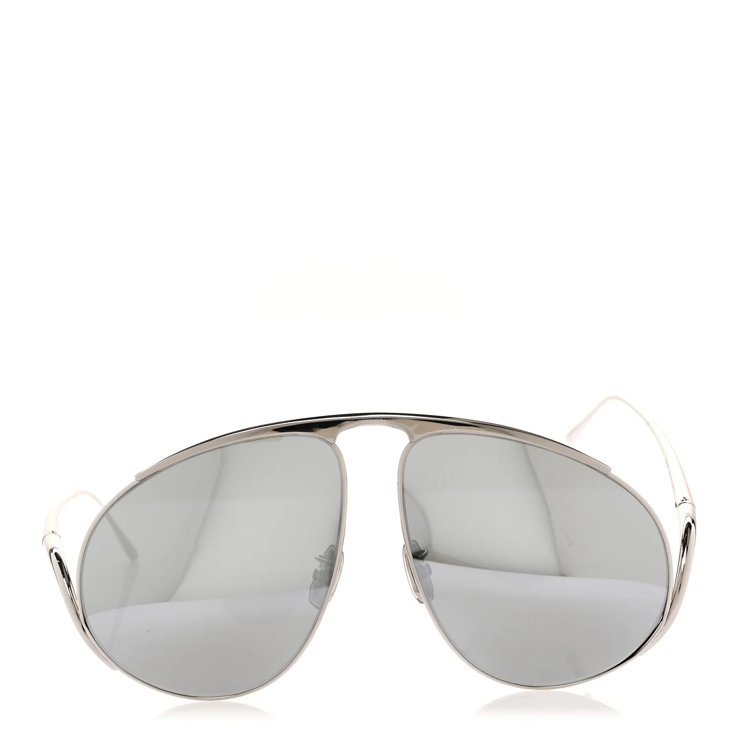 Metal Hillock Aviator Oversized Sunglasses LW40180U Silver - Image 2