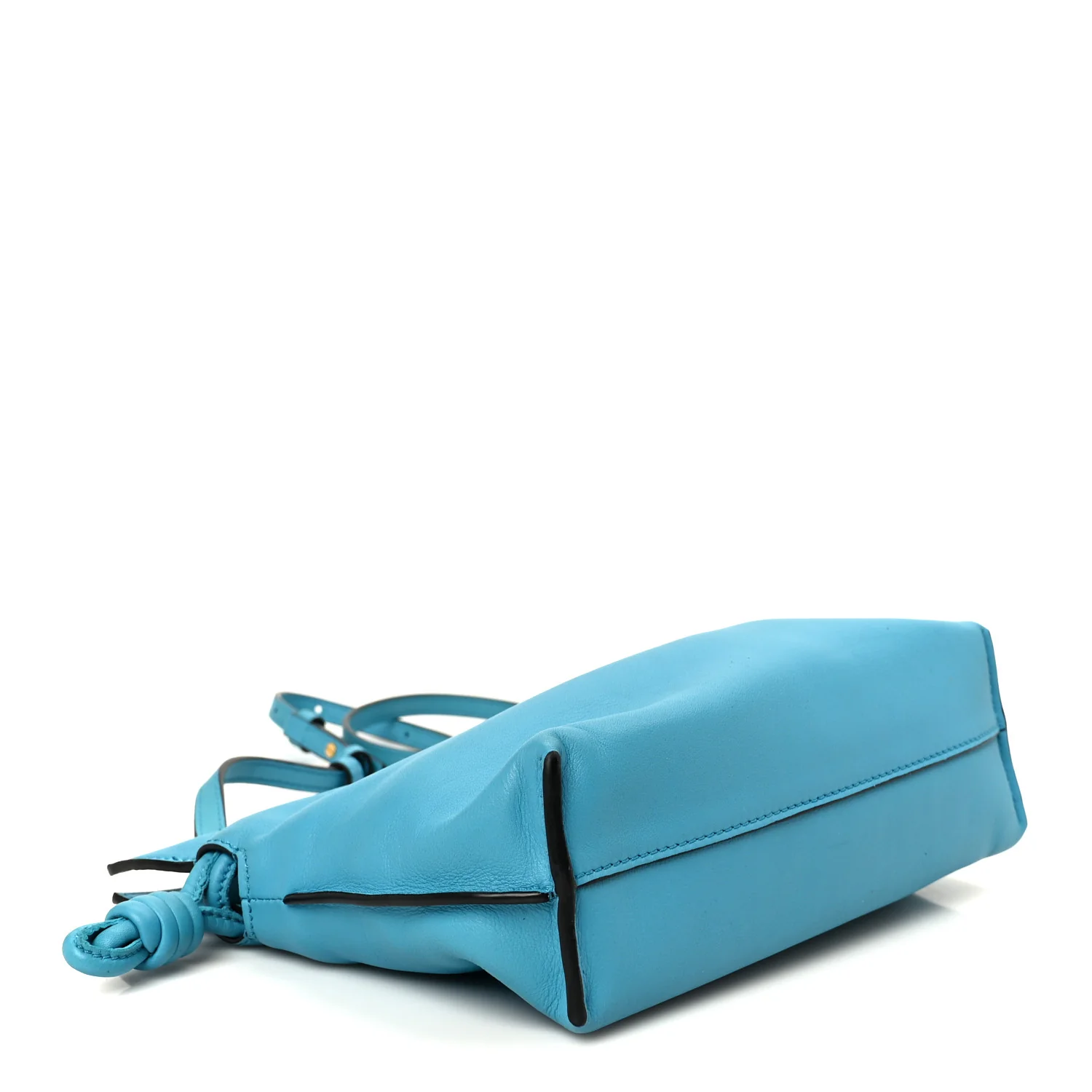 Nappa Flamenco Mini Knot Bag Turquoise - Image 3