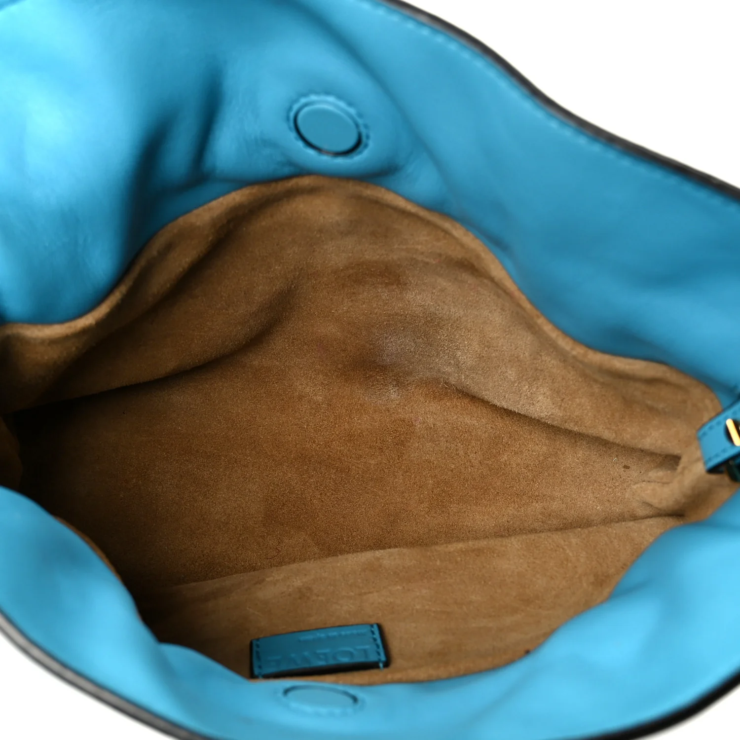 Nappa Flamenco Mini Knot Bag Turquoise - Image 4