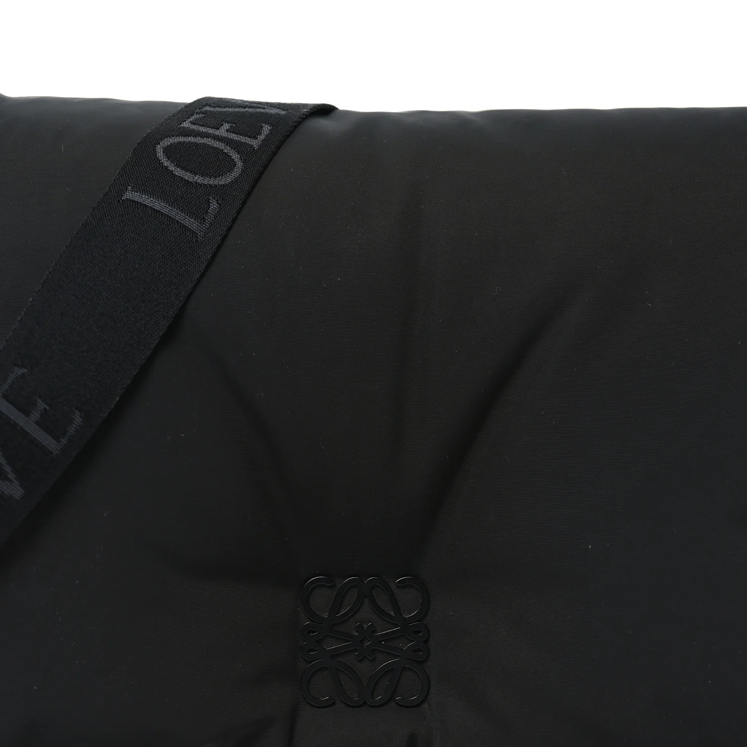 Nylon Medium Goya Puffer Bag Black - Image 7