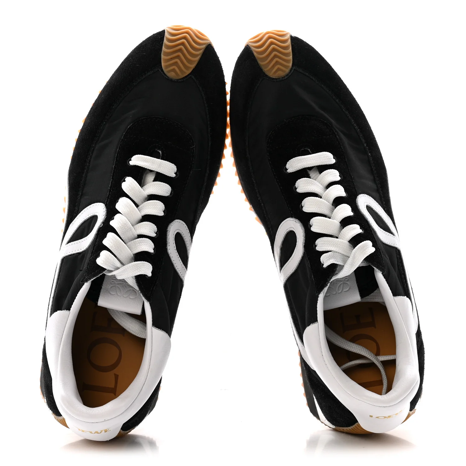 Nylon Suede Flow Runners Sneakers 42 Black - Image 2
