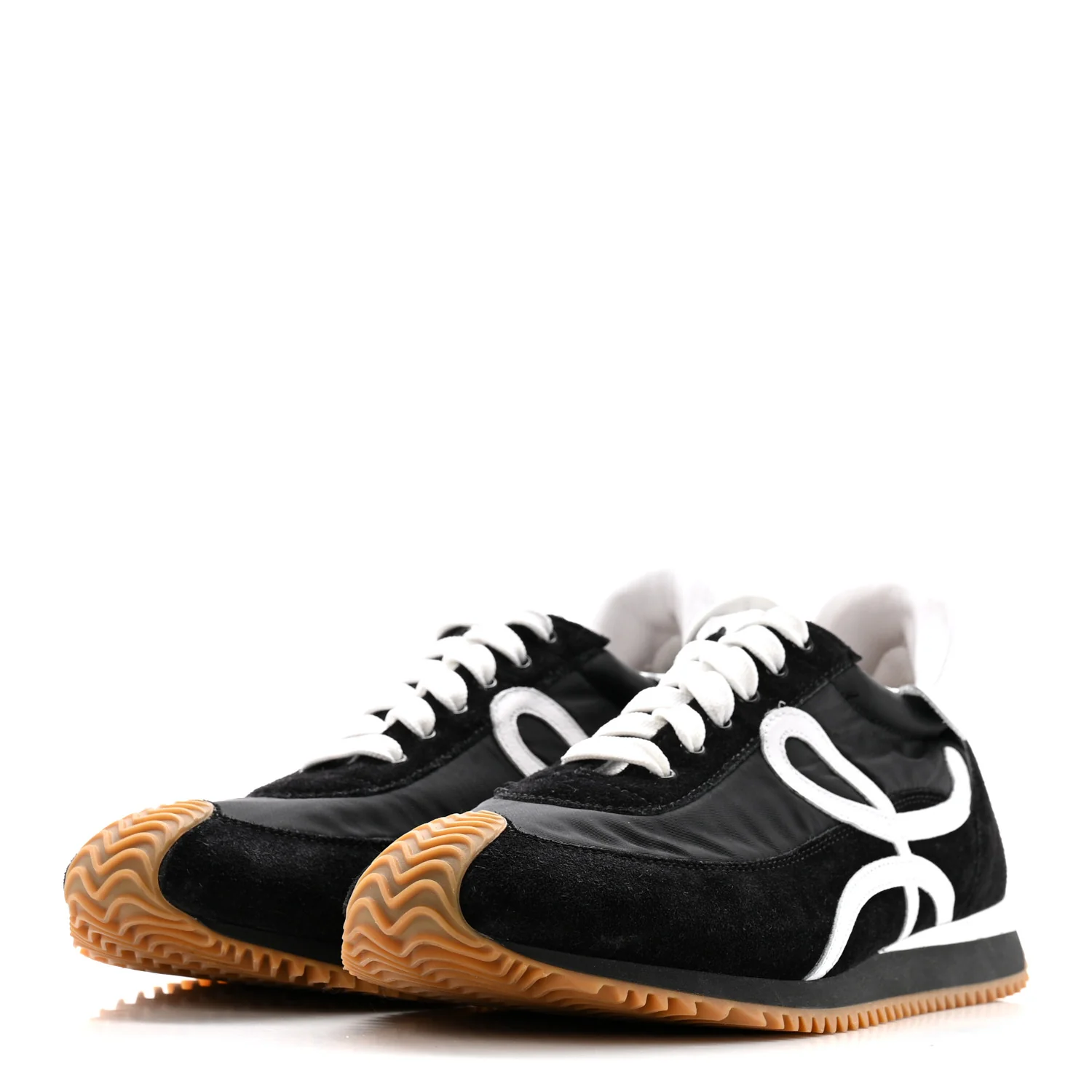 Nylon Suede Flow Runners Sneakers 42 Black - Image 4