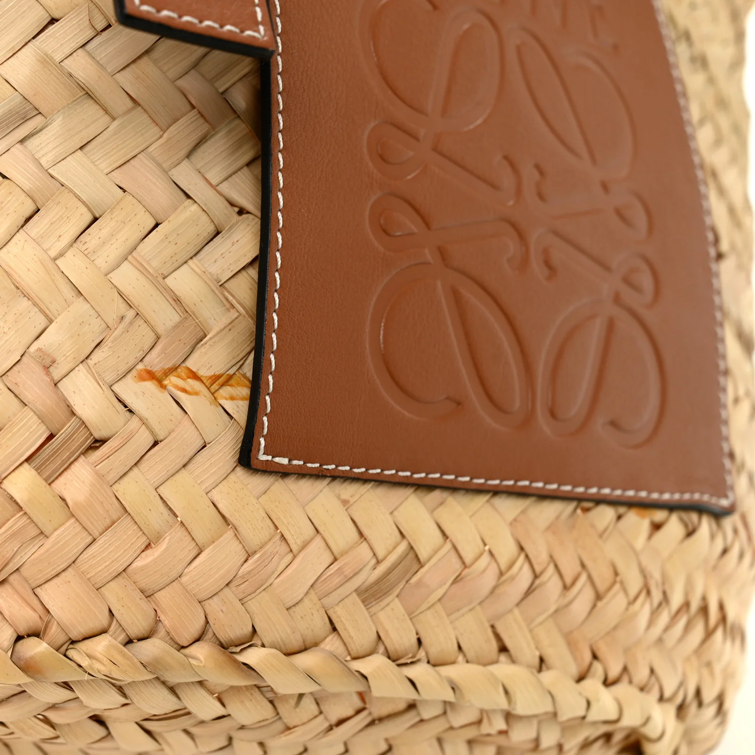 Raffia Basket Tote Bag Natural Tan - Image 11