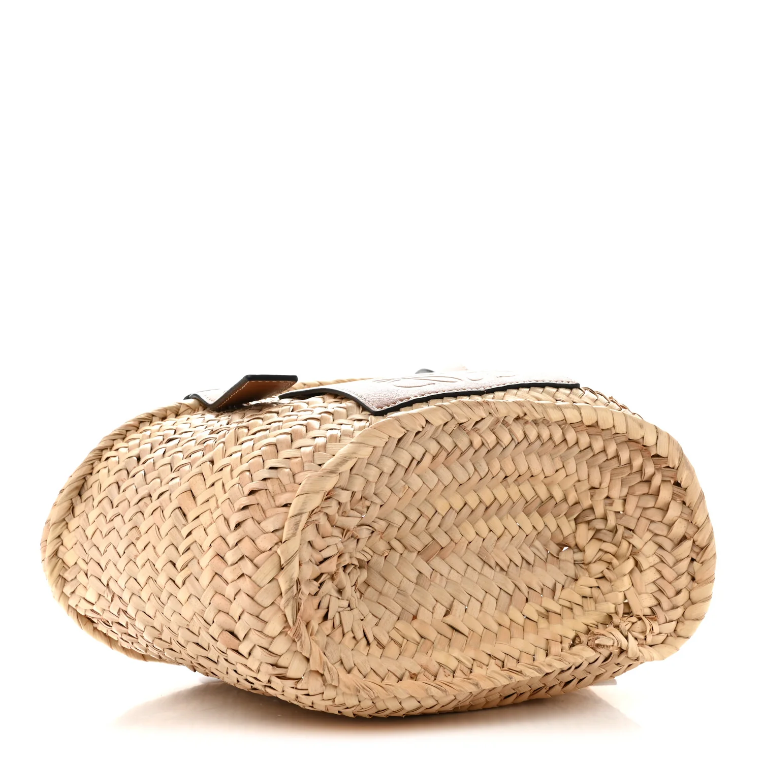 Raffia Basket Tote Bag Natural Tan - Image 4