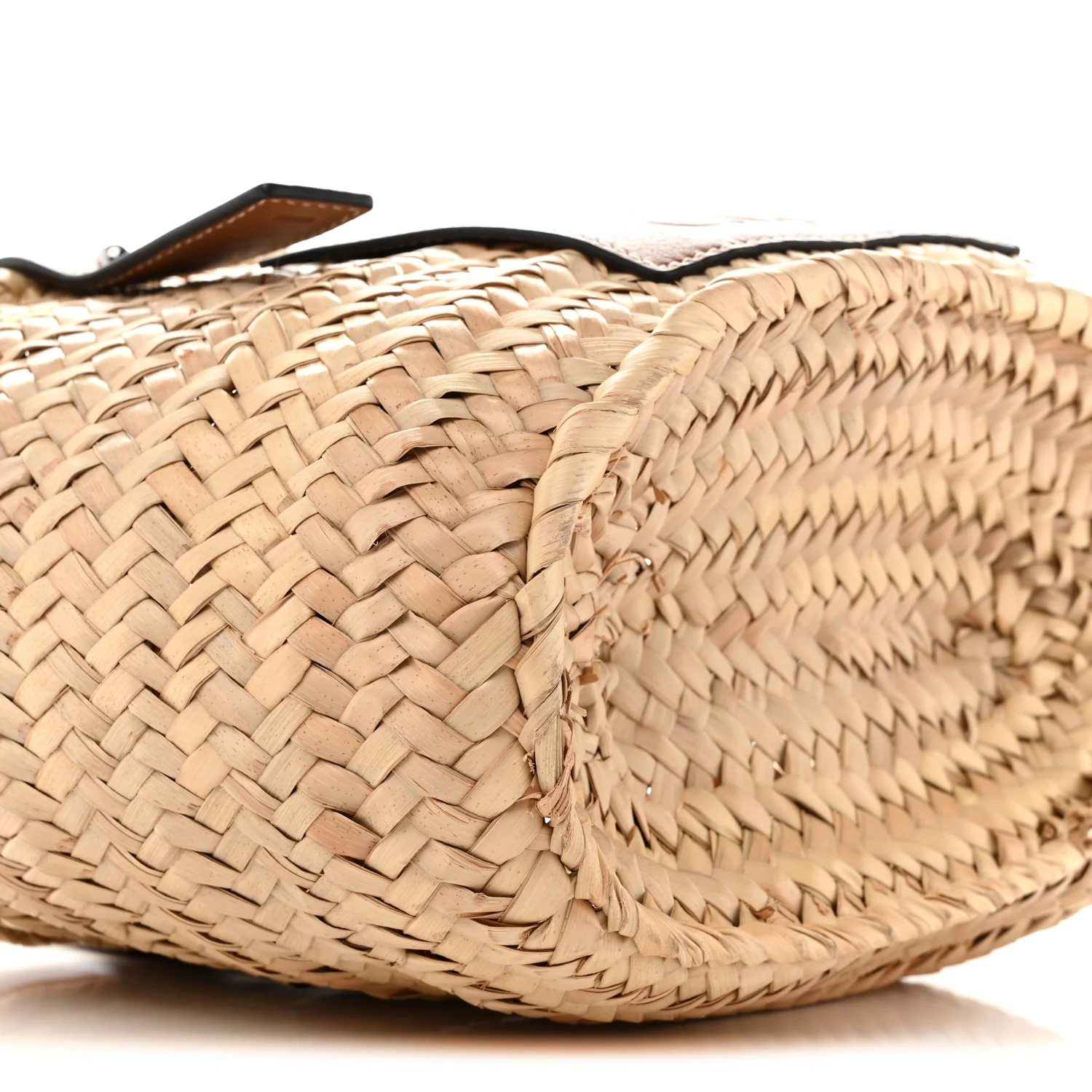 Raffia Basket Tote Bag Natural Tan - Image 9