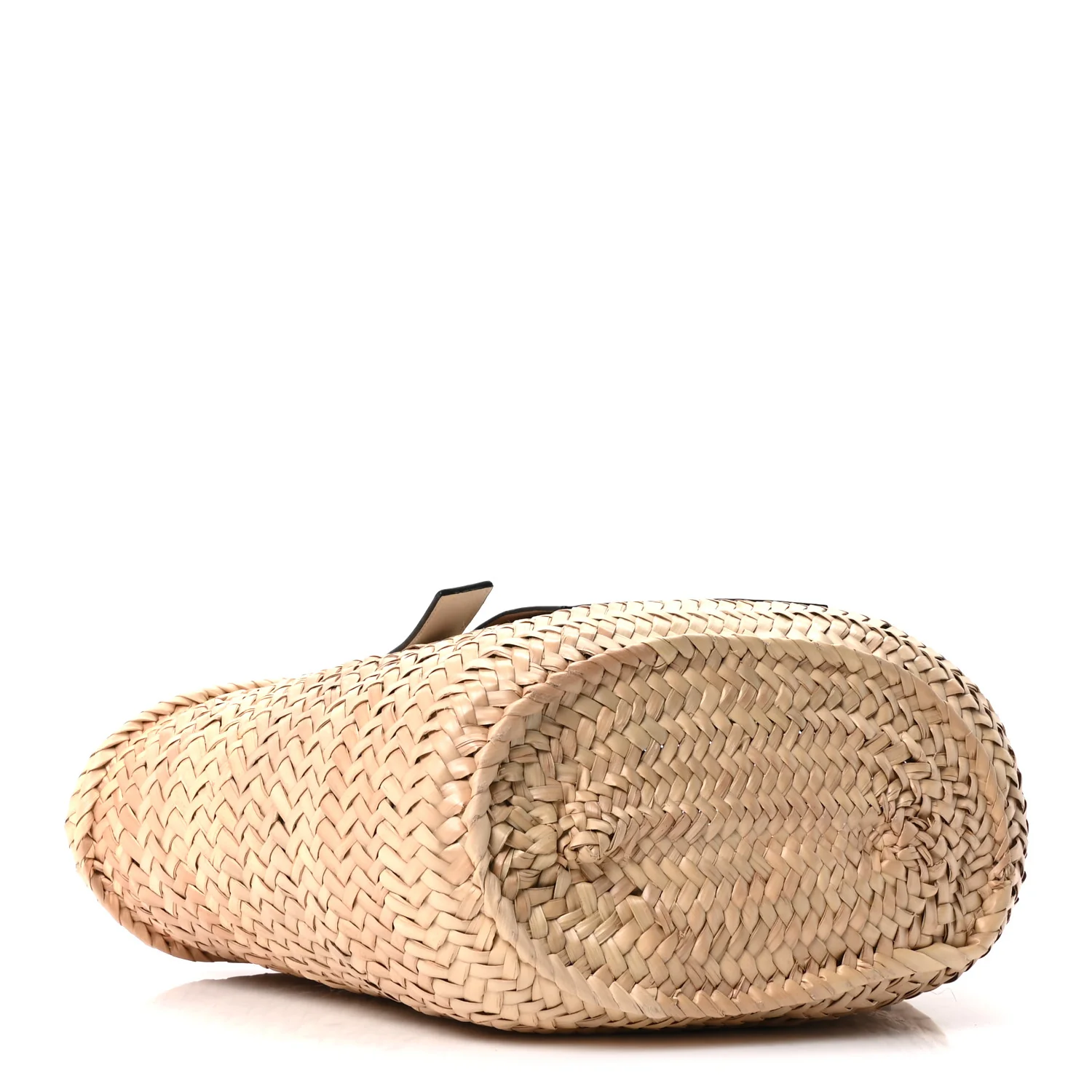 Raffia Basket Tote Bag Natural White - Image 4