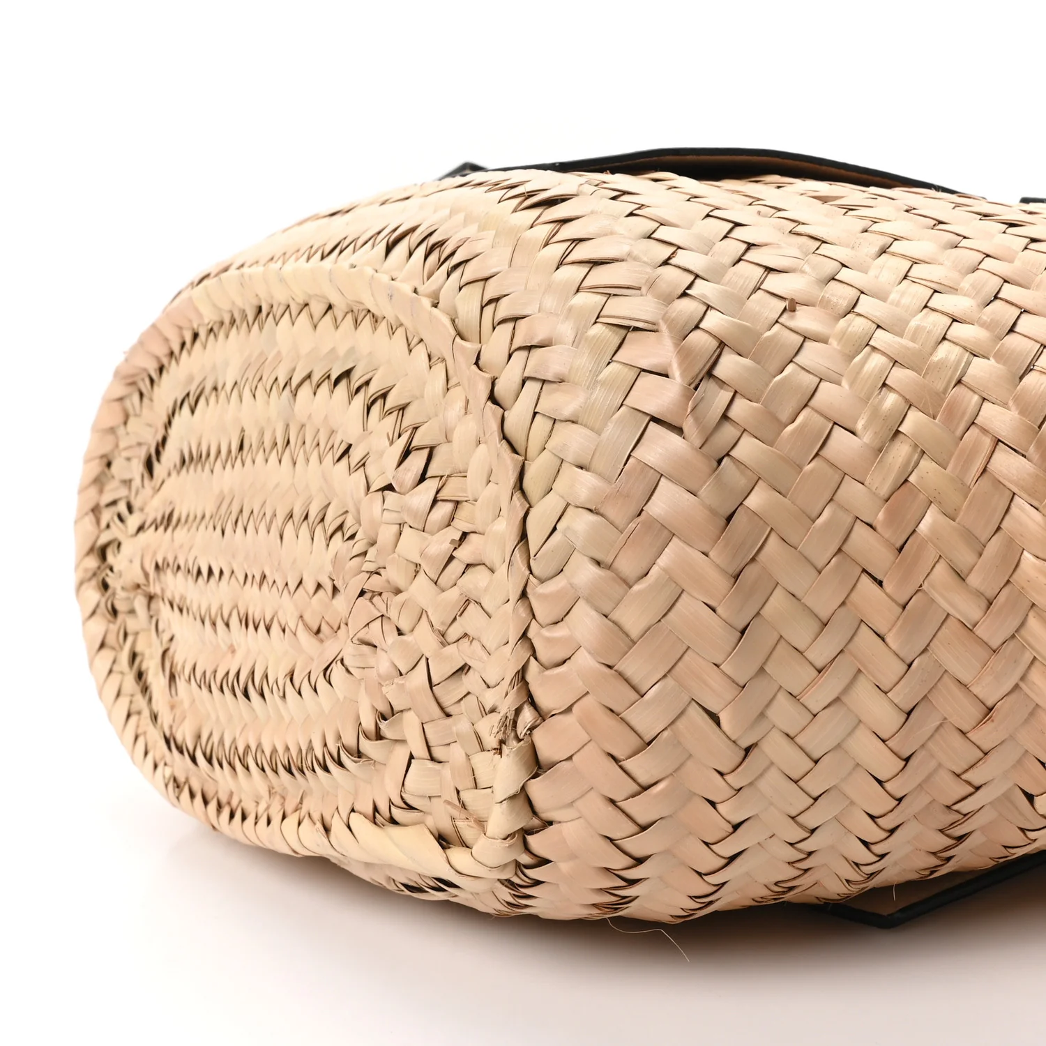 Raffia Basket Tote Bag Natural White - Image 9