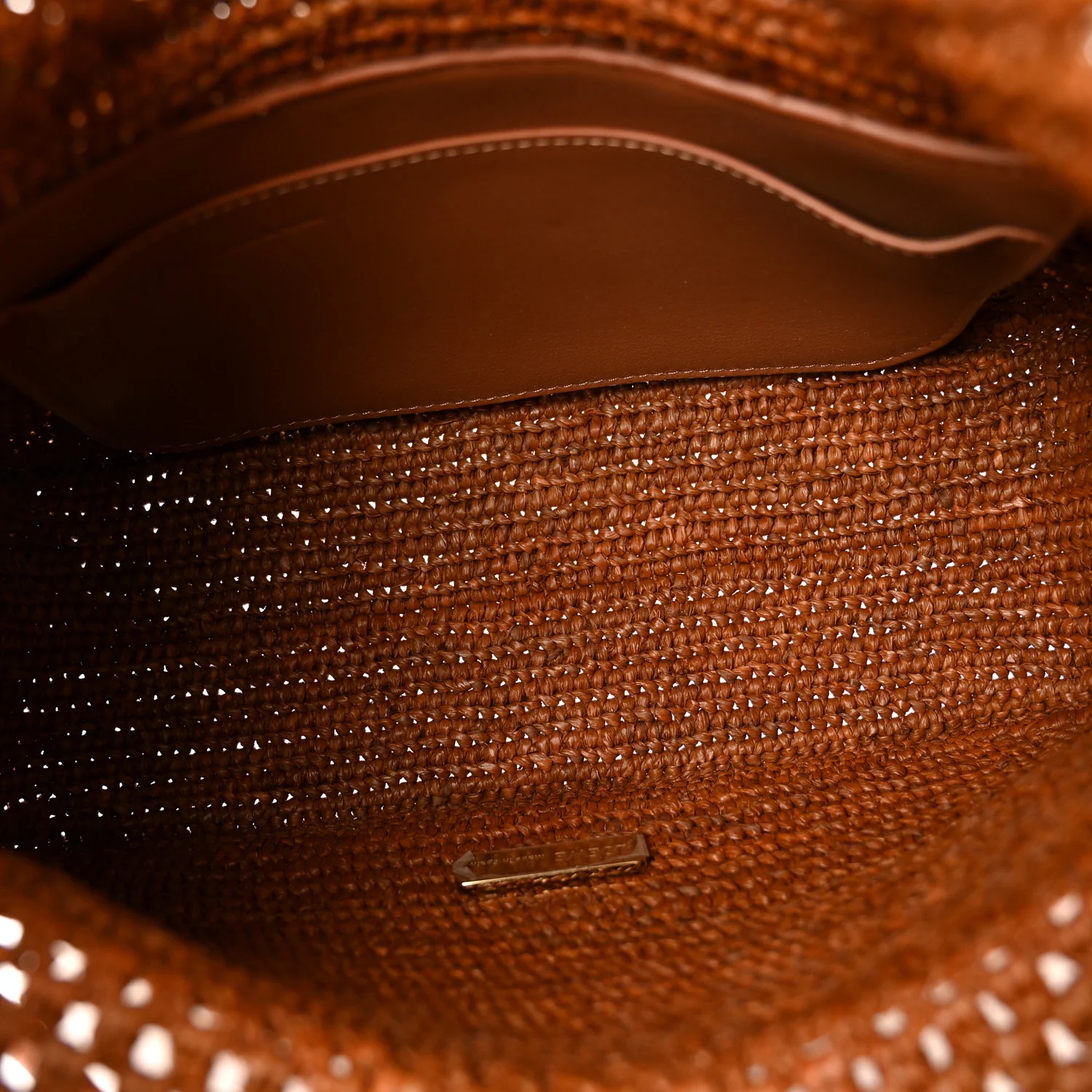 Raffia Donut Chain Medium Ola Shoulder Bag Honey - Image 8