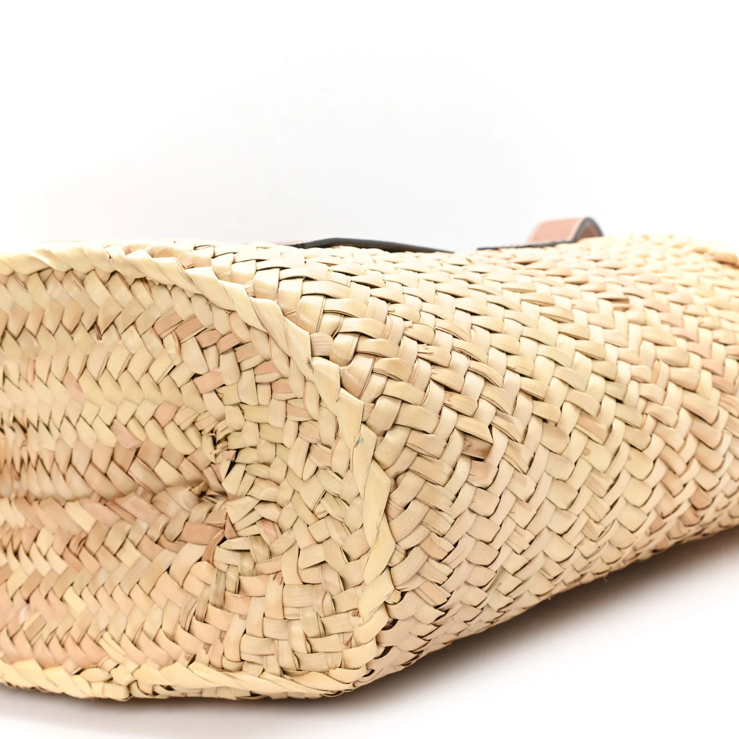 Raffia Large Basket Tote Bag Natural Tan - Image 9