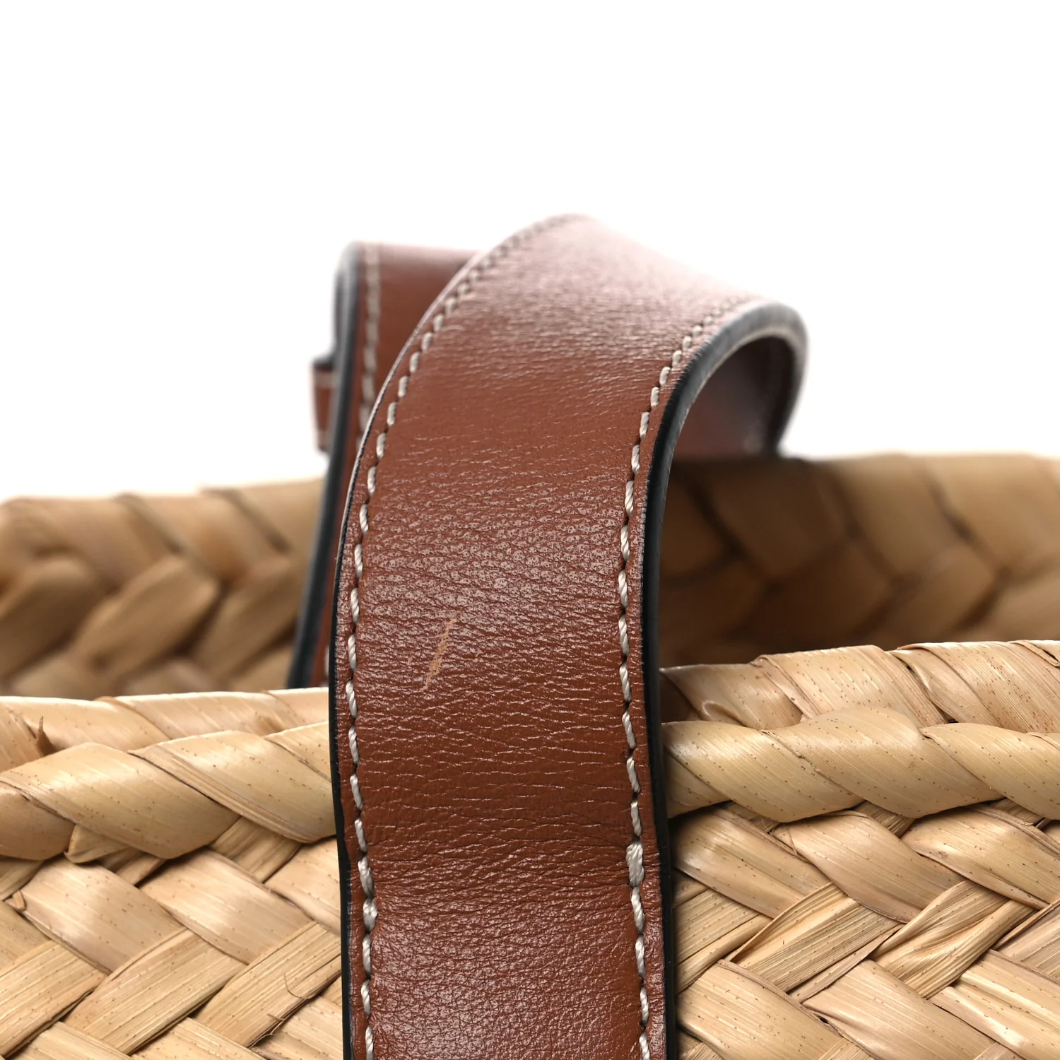 Raffia Medium Basket Tote Bag Natural Tan - Image 10