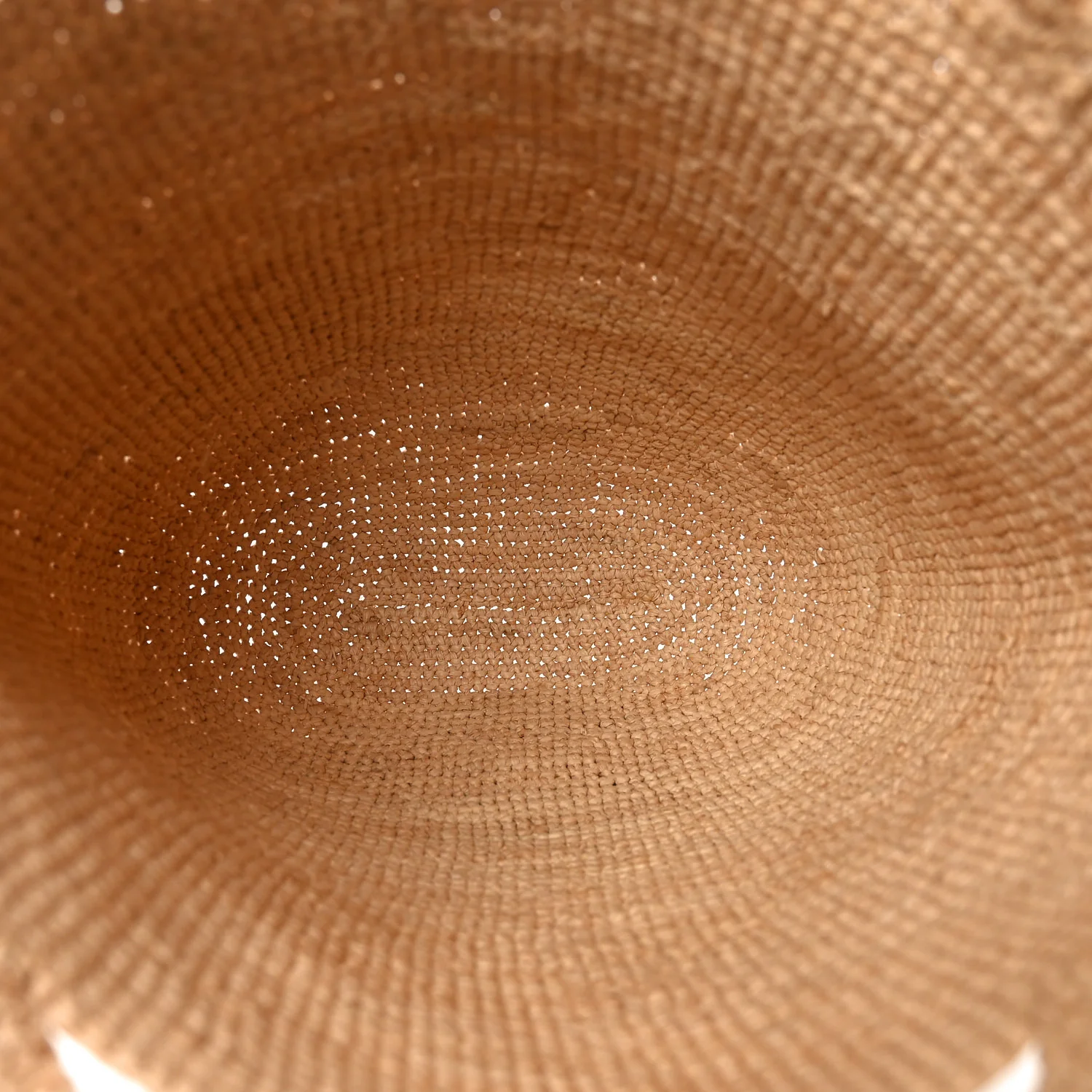 Raffia Mini Slit Tote Bag Natural Tan - Image 4
