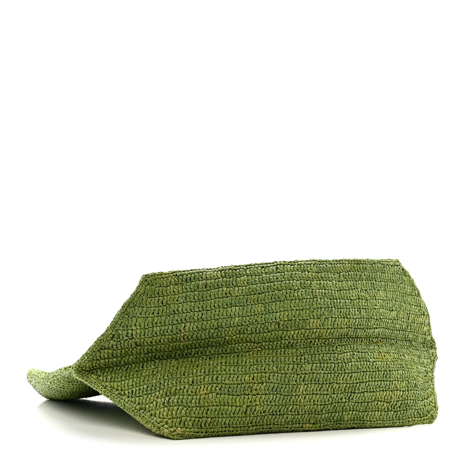 Raffia Paulas Ibiza Fold Shopper Tote Green - Image 4