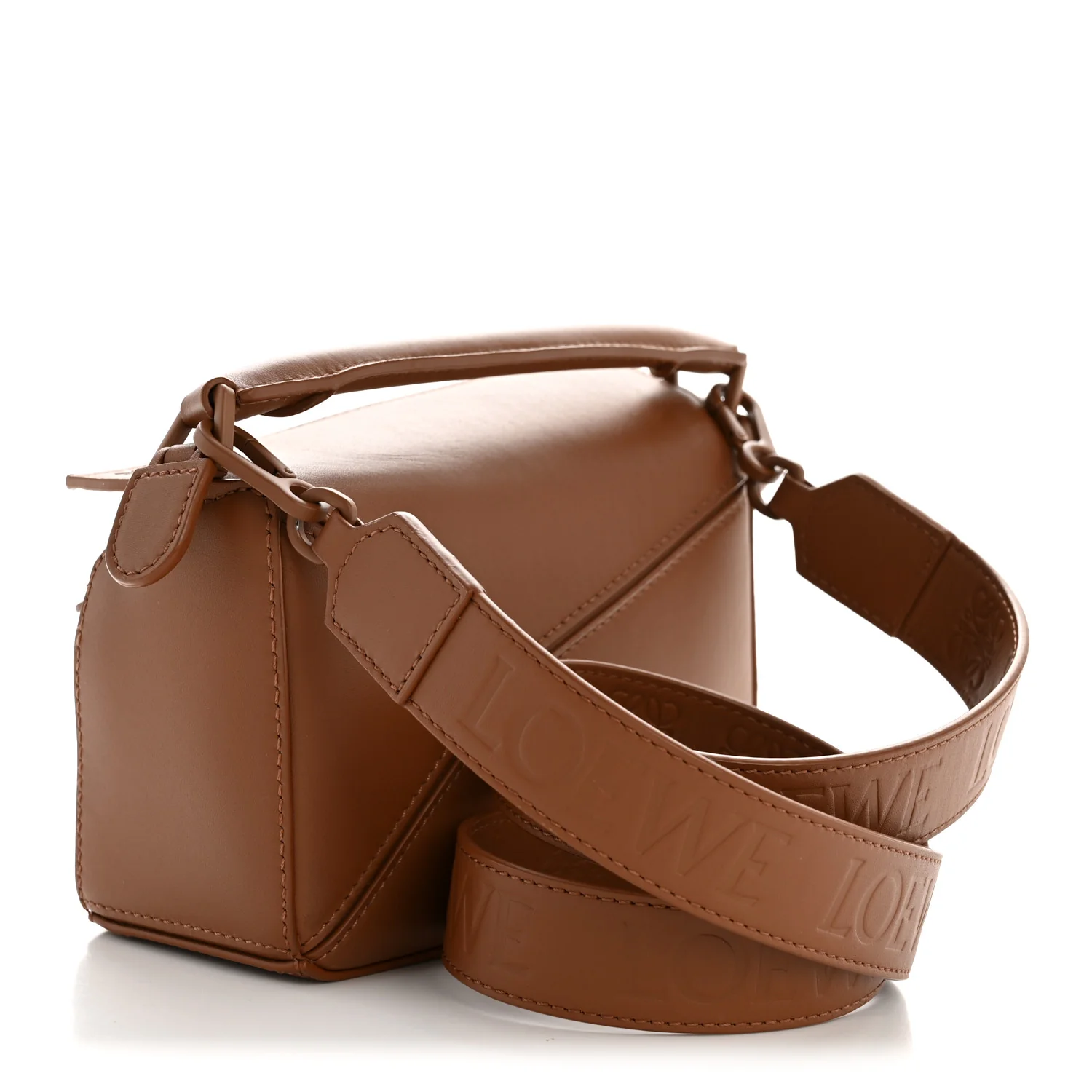 Satin Calfskin Mini Puzzle Bag Pecan - Image 3