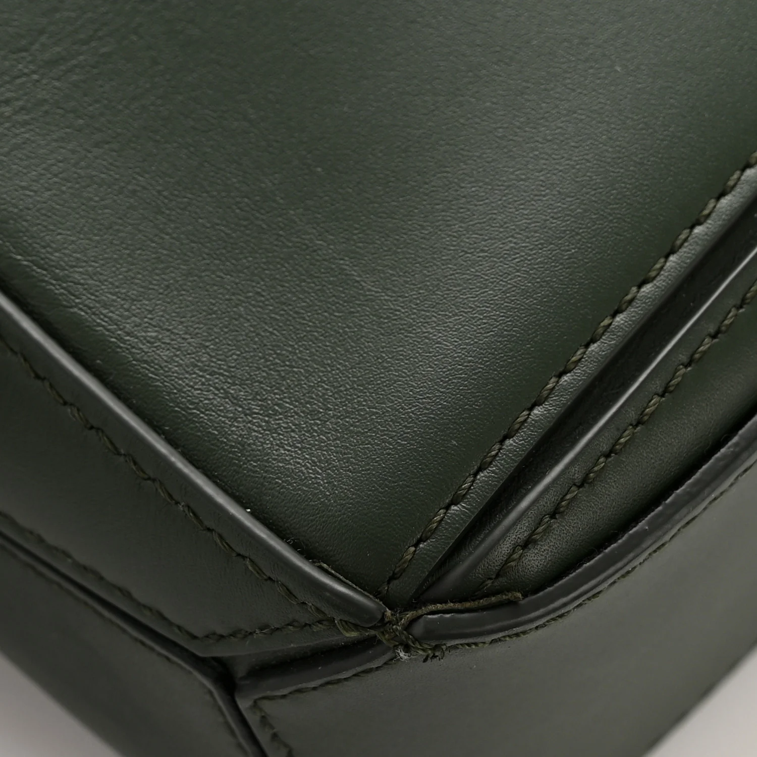 Satin Calfskin Mini Puzzle Bag Vintage Khaki - Image 12