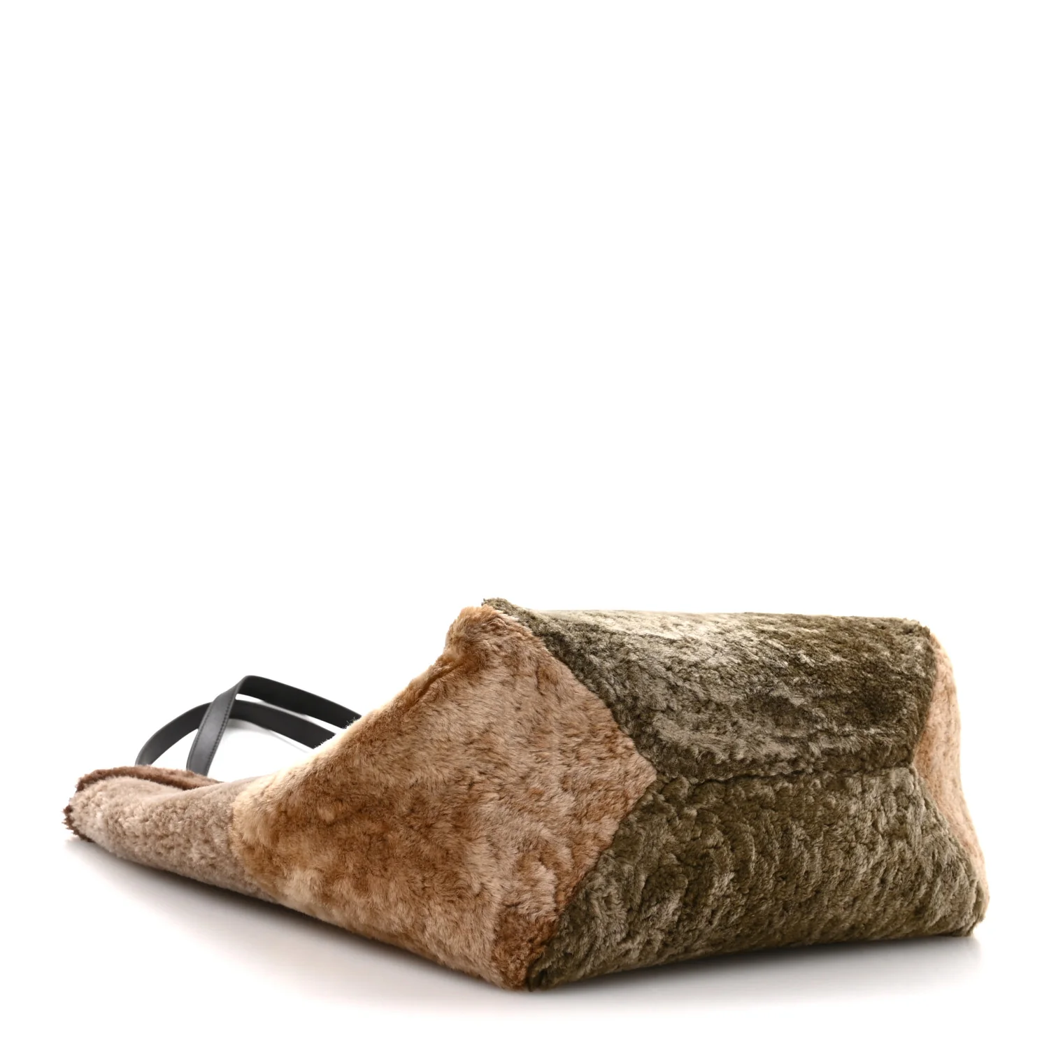 Shearling Large Puzzle Fold Tote Multicolor - Image 4
