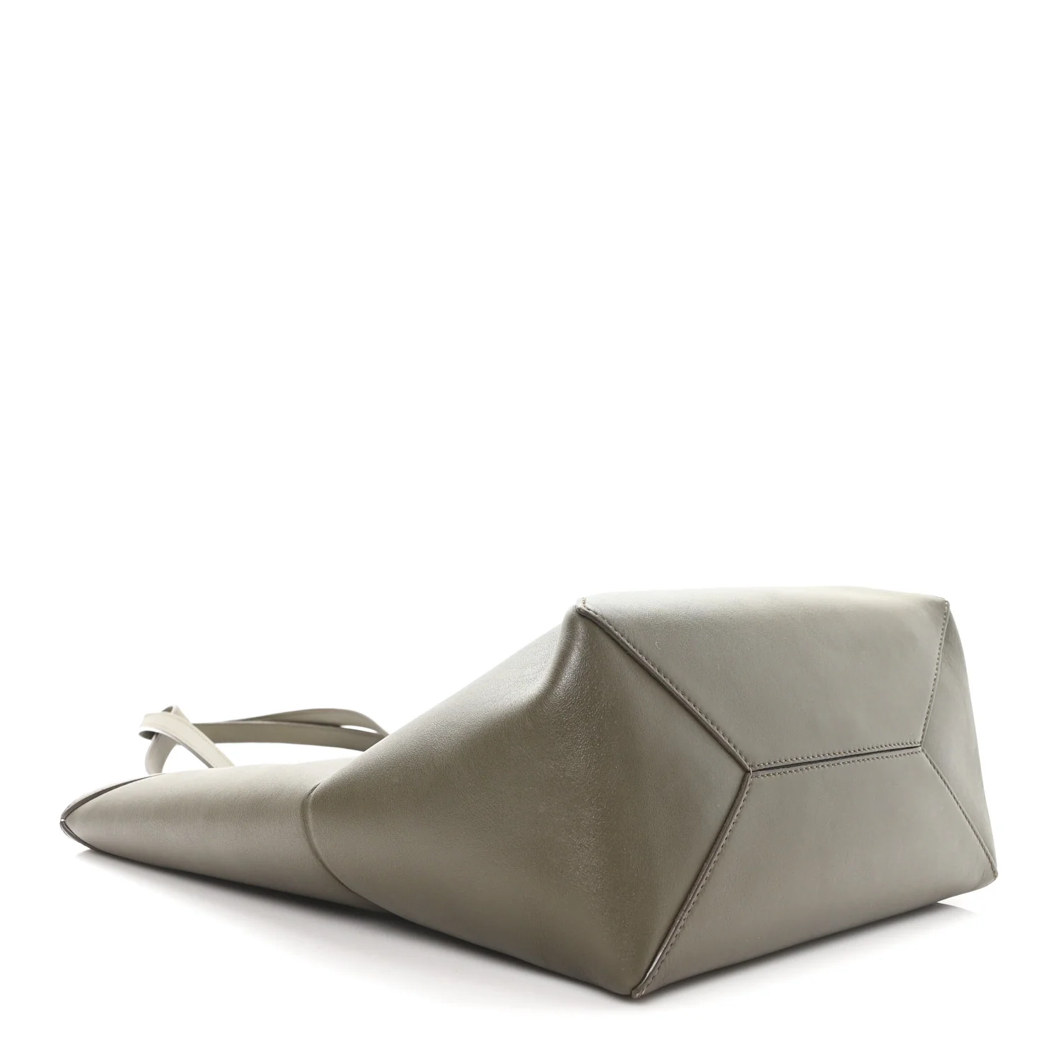 Shiny Calfskin Medium Puzzle Fold Tote Dark Khaki Green - Image 4