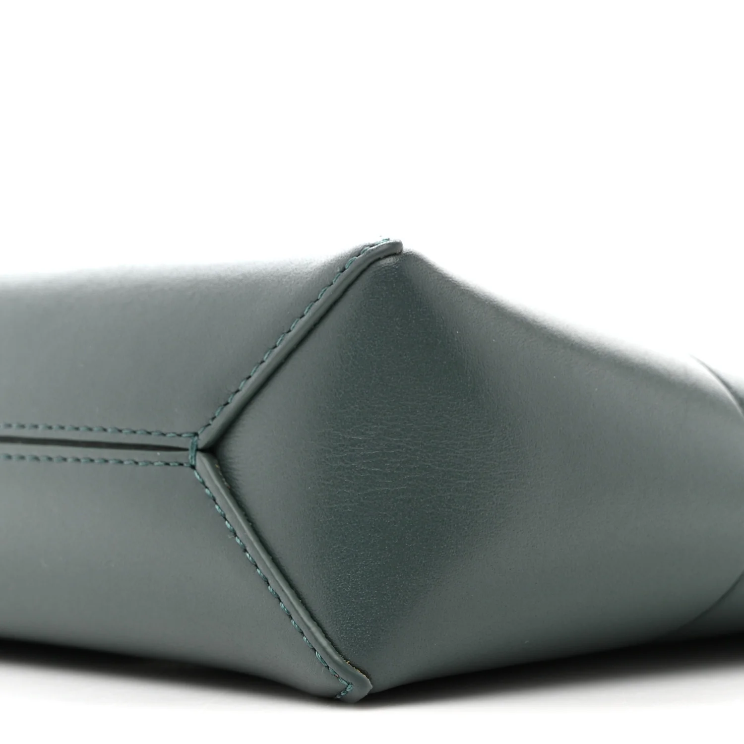 Shiny Calfskin Puzzle Fold Pouch Vetiver - Image 10
