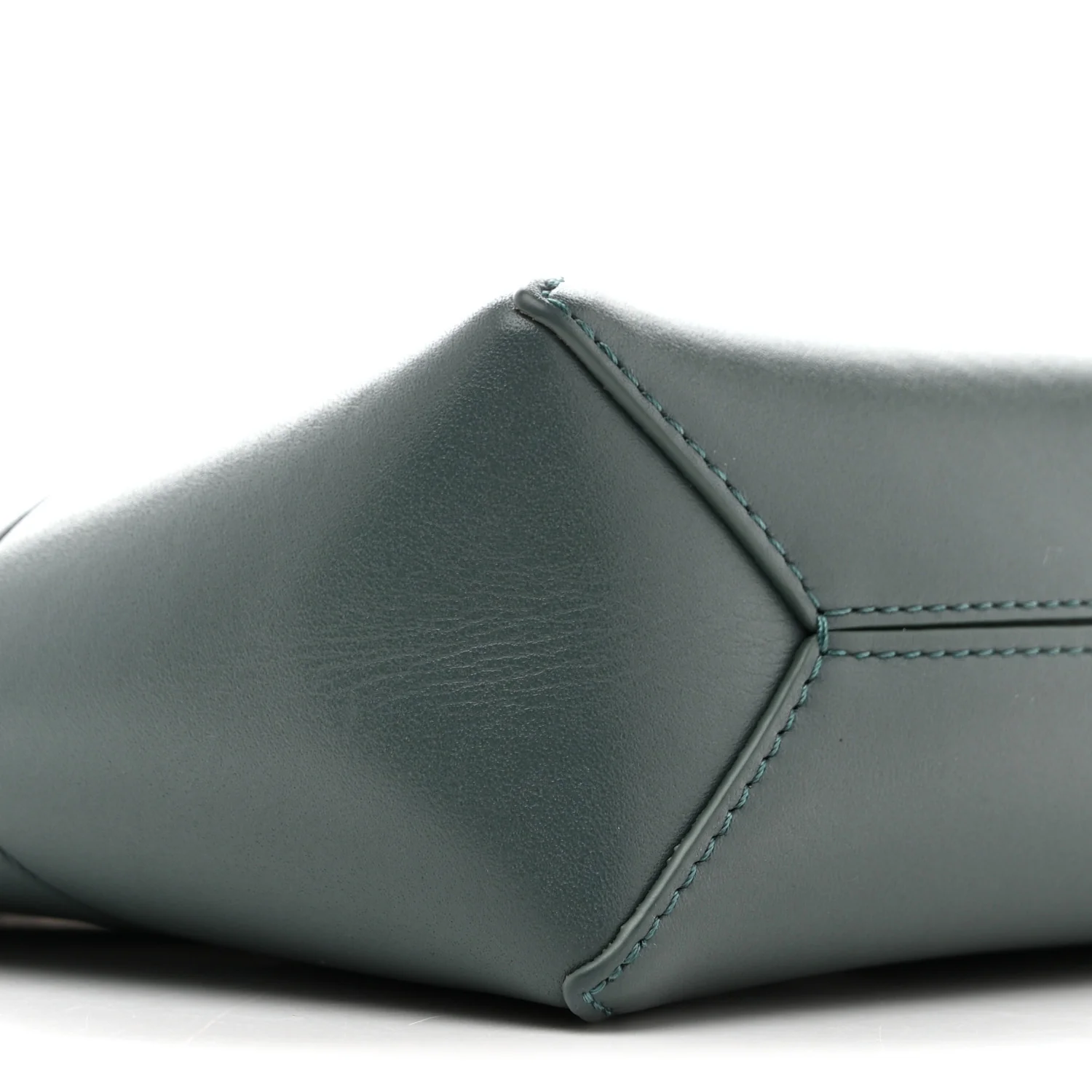 Shiny Calfskin Puzzle Fold Pouch Vetiver - Image 9