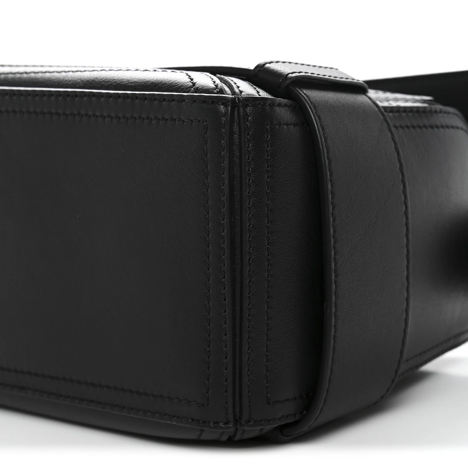 Shiny Calfskin Small Puzzle Biker Bag Black - Image 10