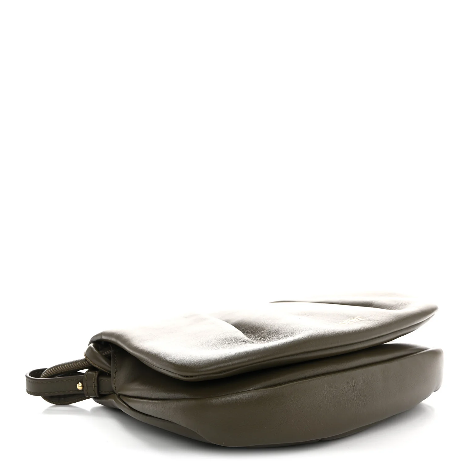 Shiny Nappa Calfskin Paseo Satchel Dark Khaki - Image 4