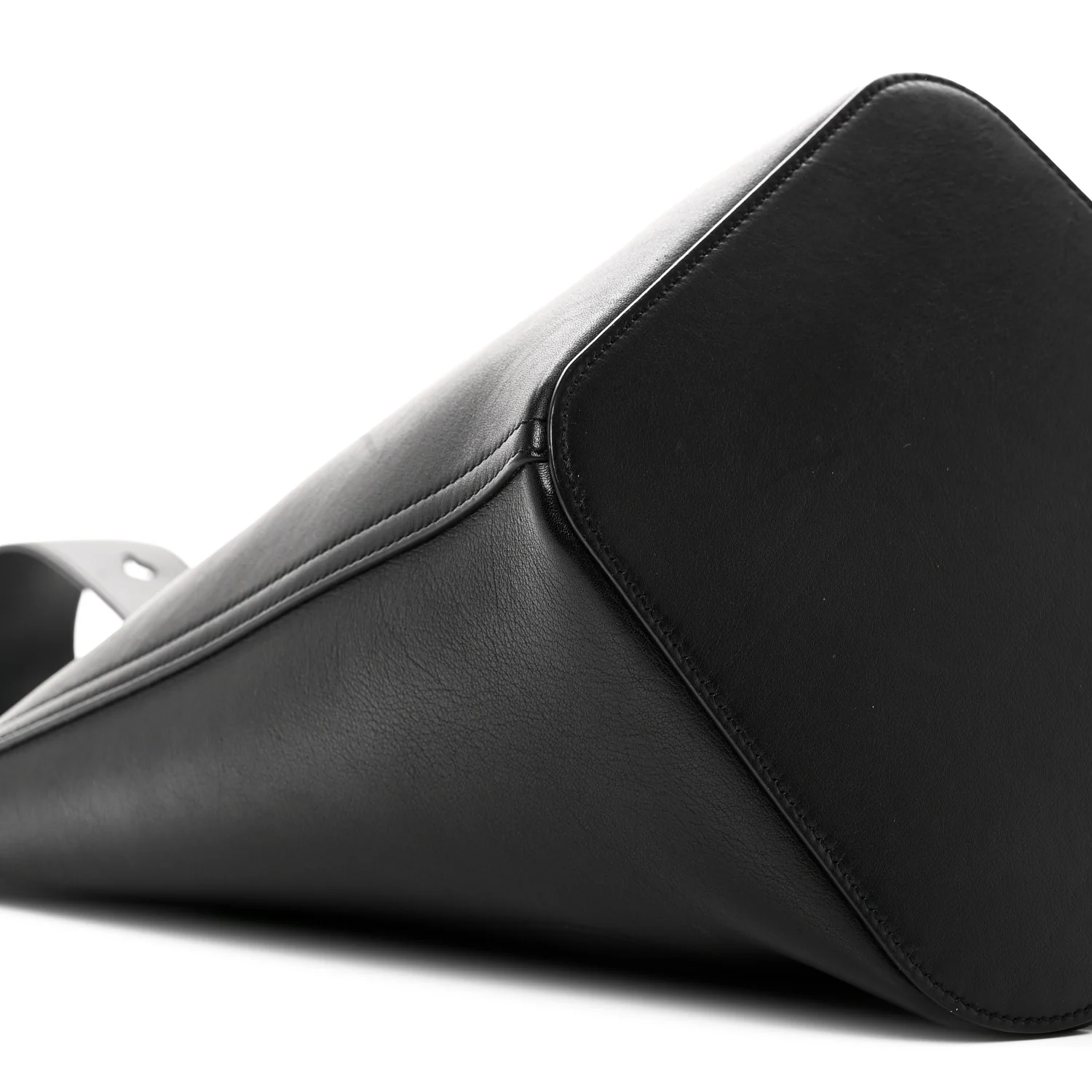 Smooth Calfskin Medium Pebble Bucket Bag Black - Image 8