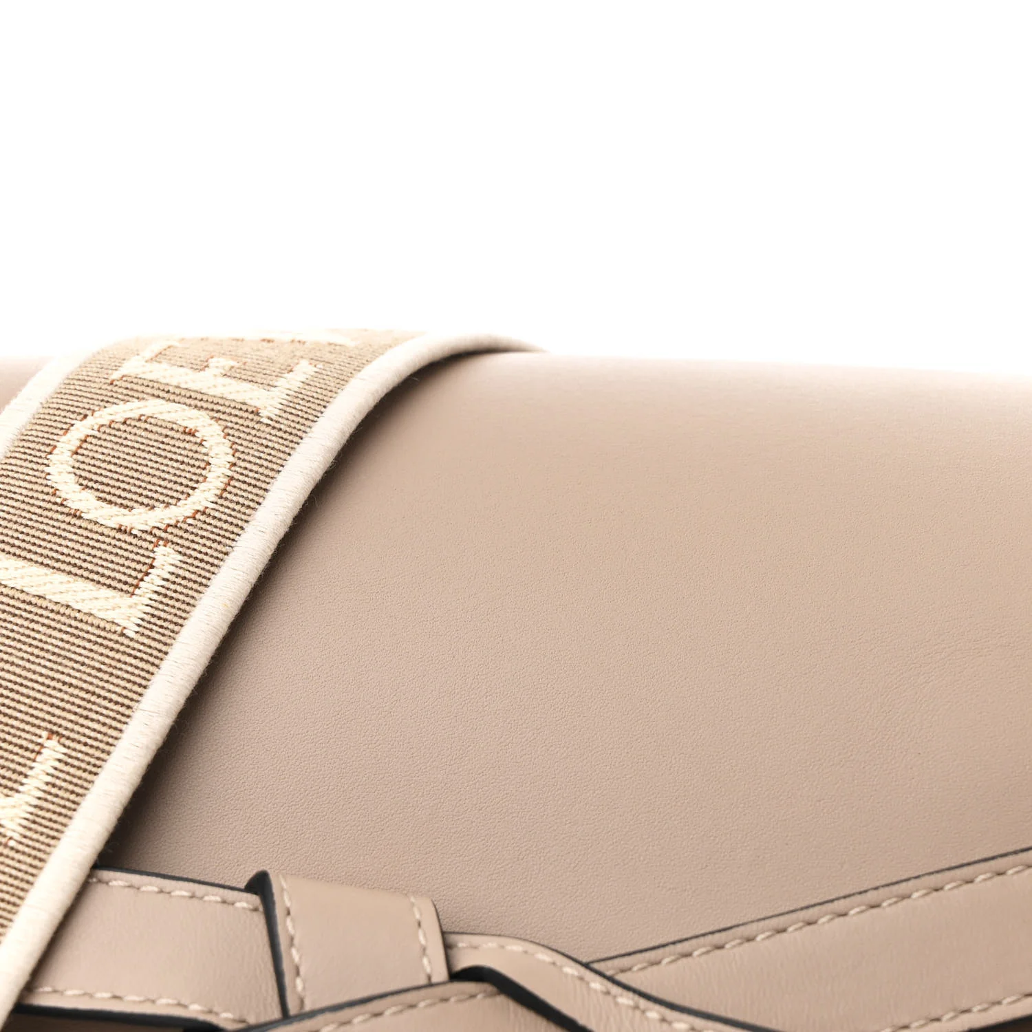 Soft Calfskin Jacquard Small Gate Crossbody Bag Sand - Image 8