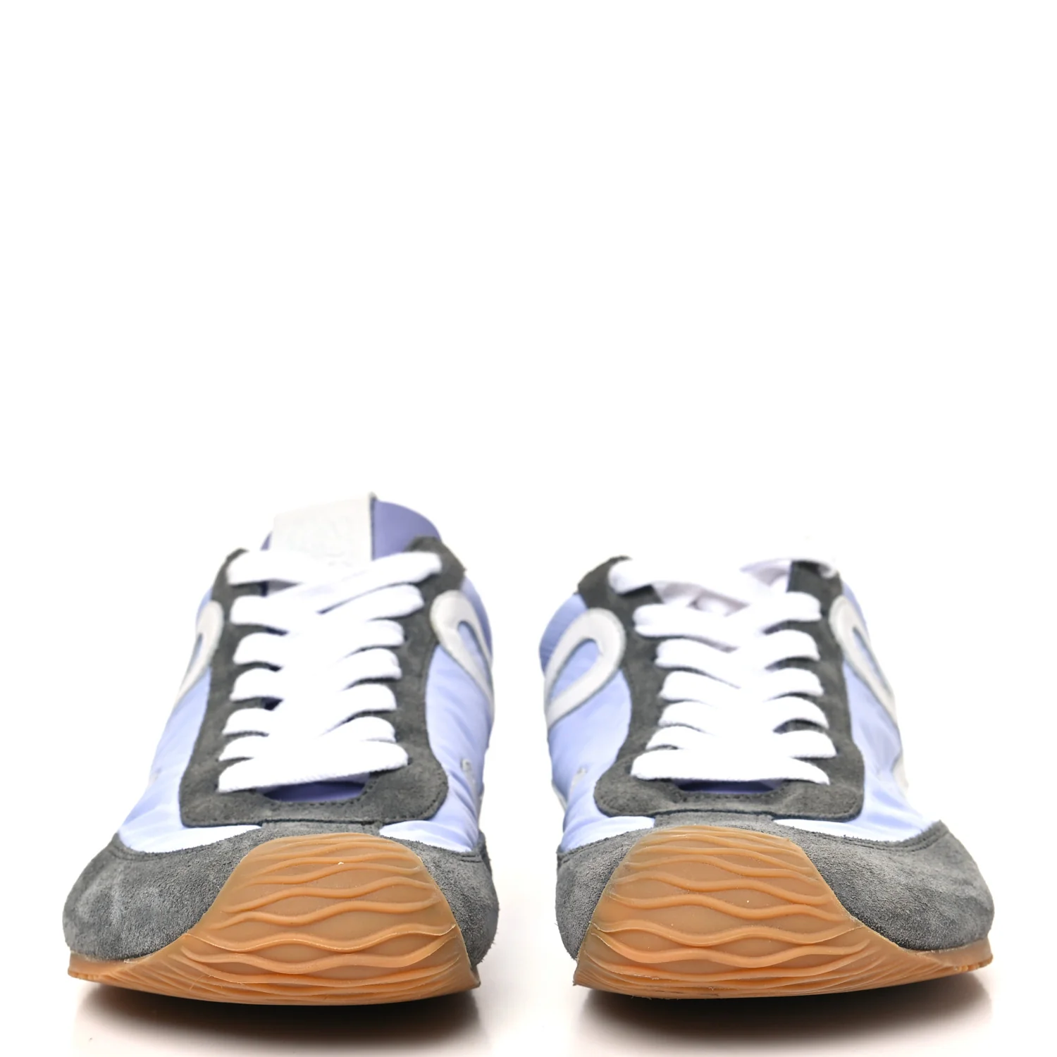 Suede Calfskin Nylon Ballet Runner 2.0 Sneakers 39 Lilac White Grey - Image 3