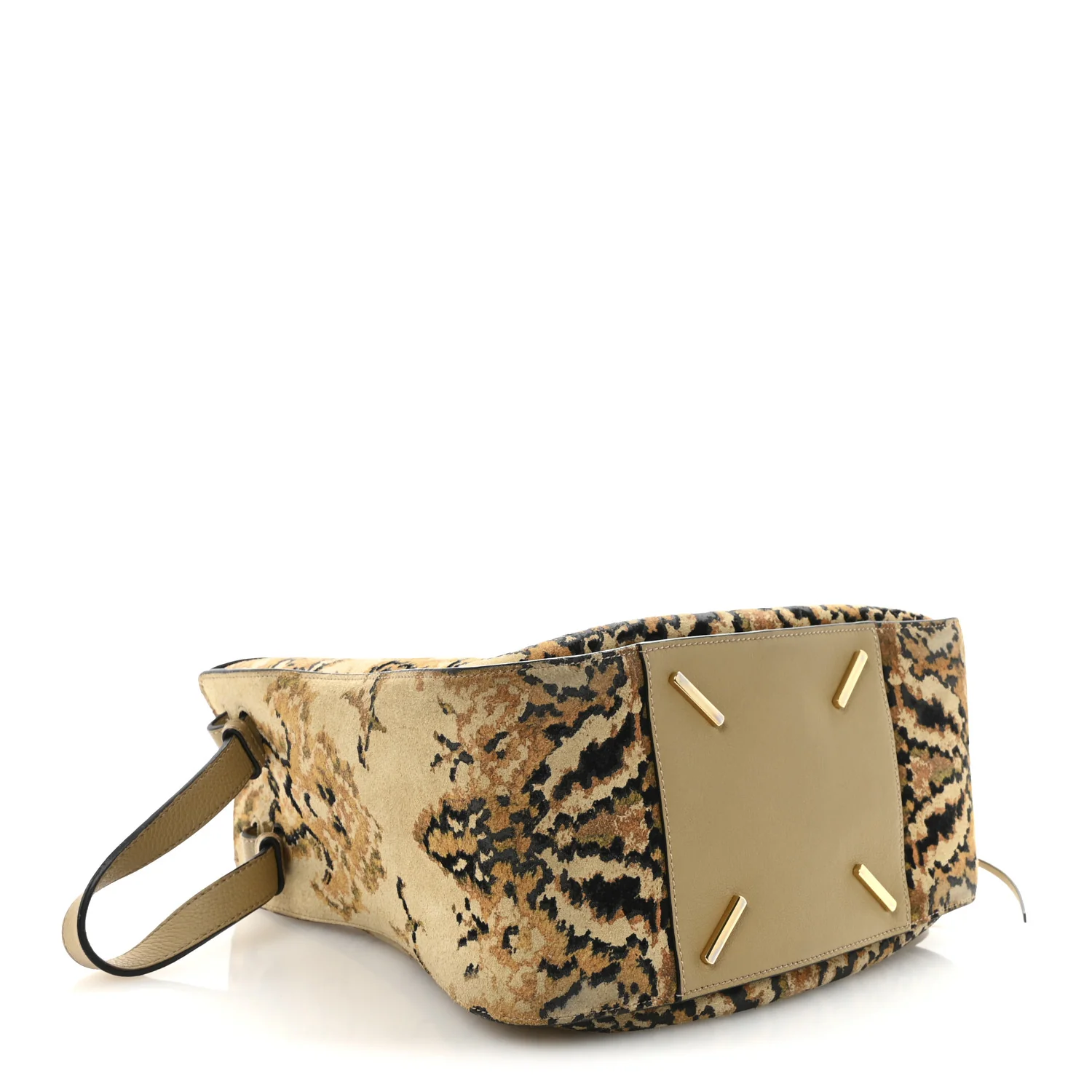 Suede Tapestry Small Hammock Shoulder Bag Multicolor - Image 4