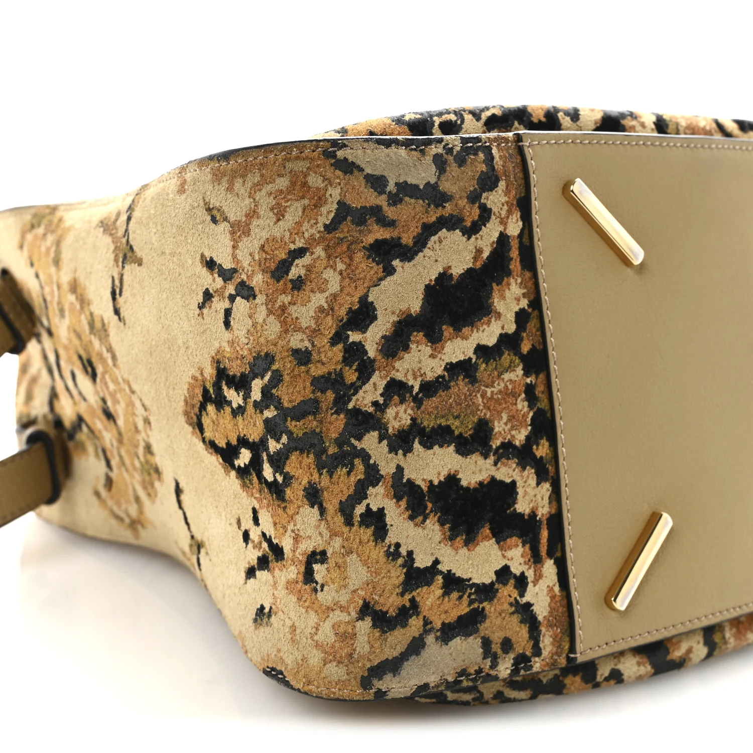 Suede Tapestry Small Hammock Shoulder Bag Multicolor - Image 9