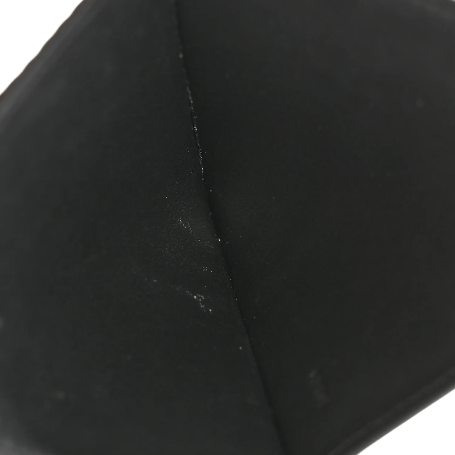 Textured Calfskin Plain Cardholder Black - Image 5