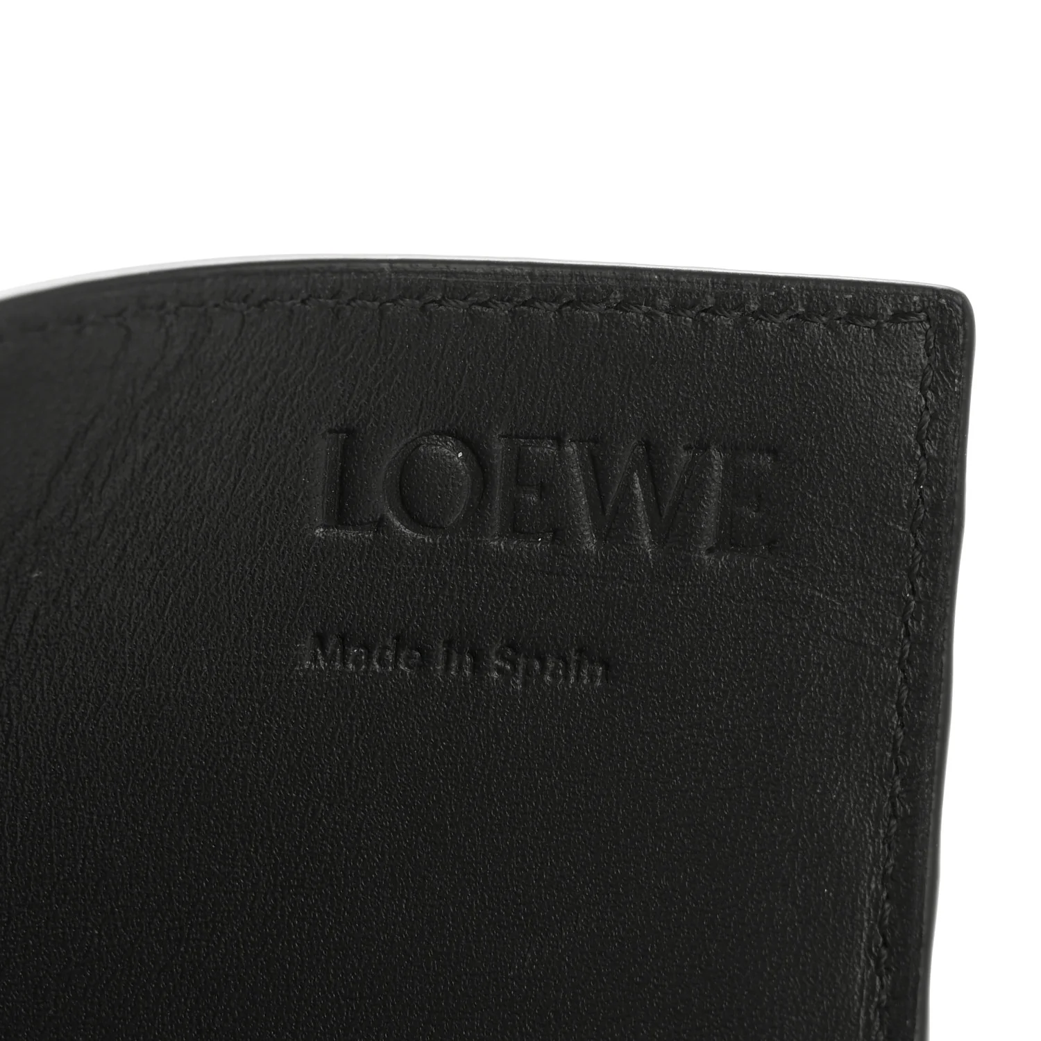 Textured Calfskin Plain Cardholder Black - Image 6