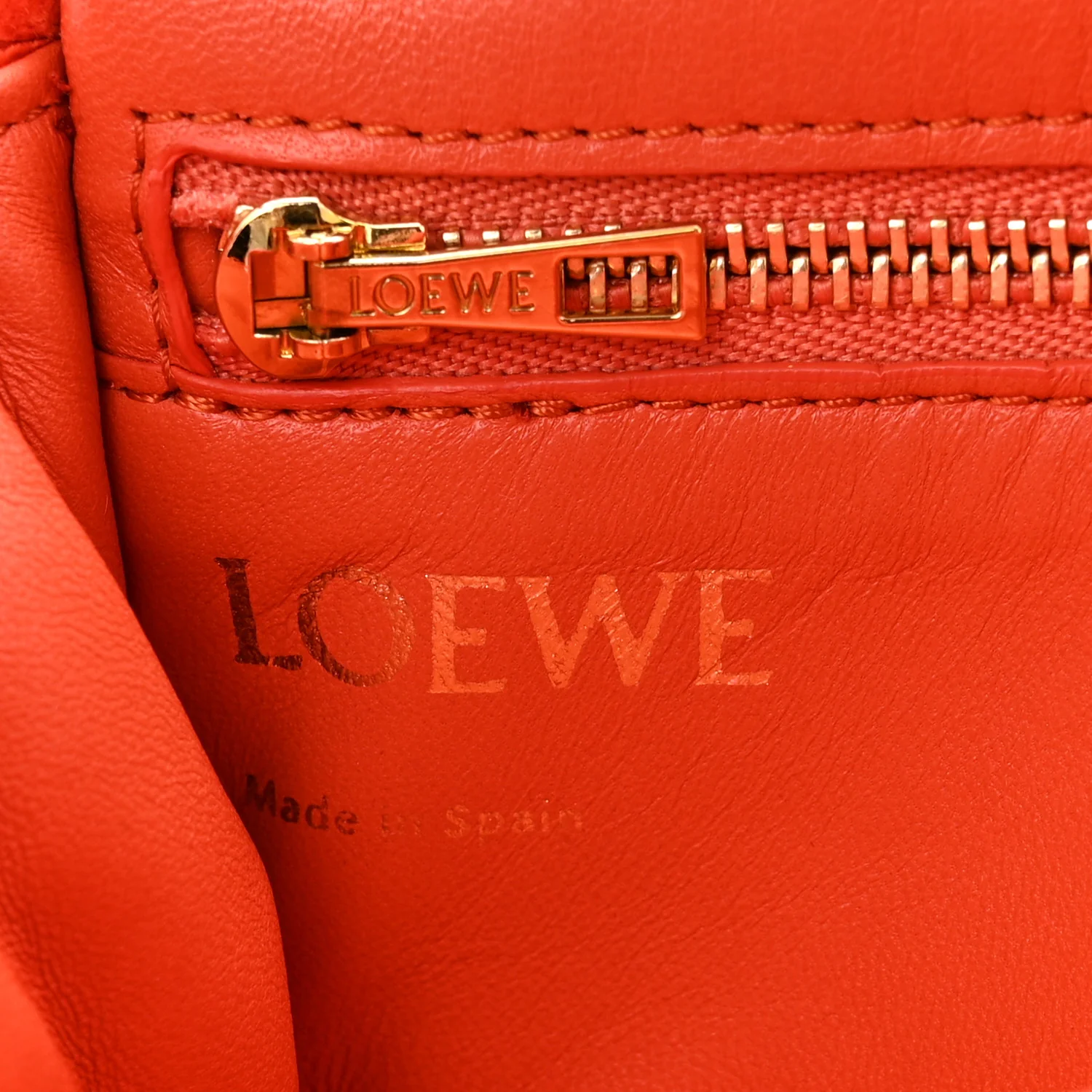 Velvet Mini Goya Puffer Bag Orange - Image 6