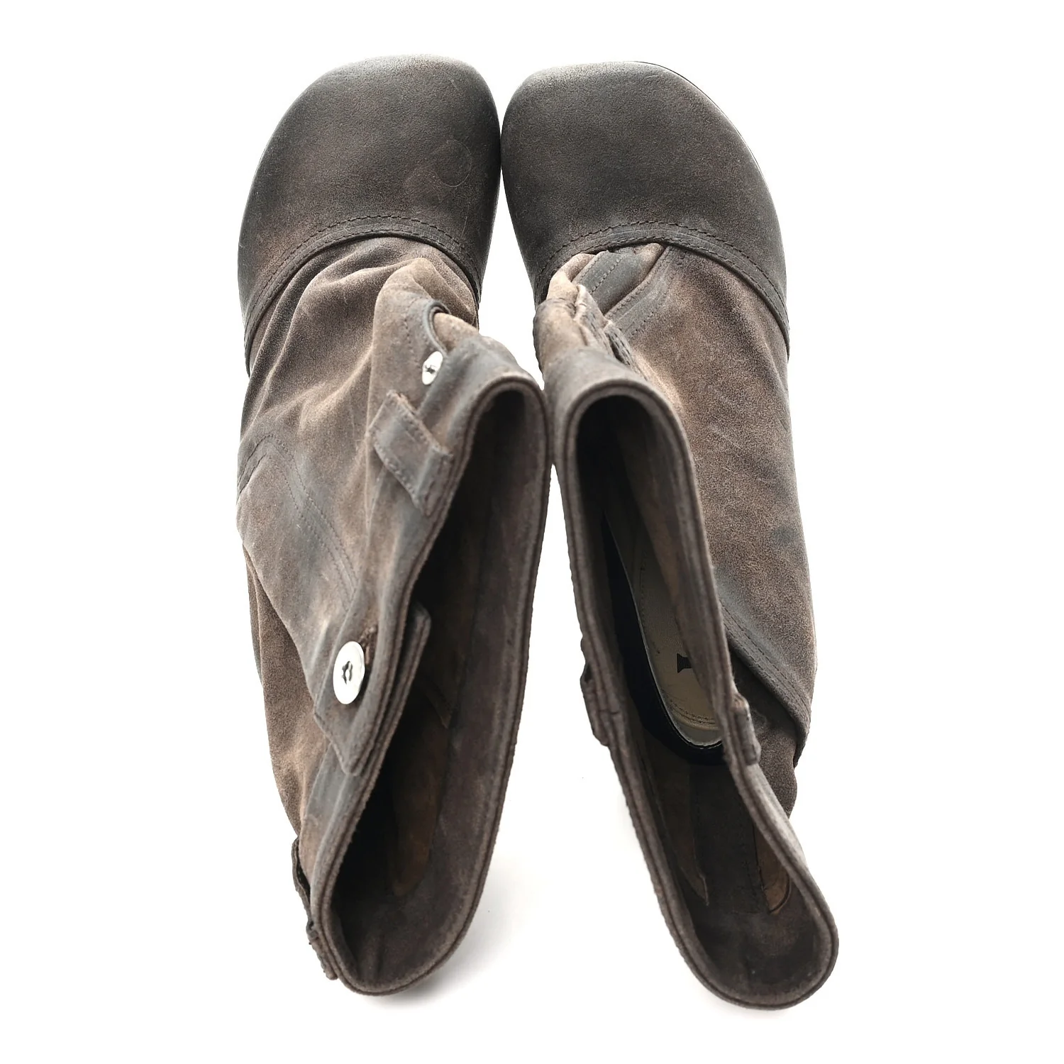 Waxed Suede Toy Ankle Boots 40 Brown - Image 2