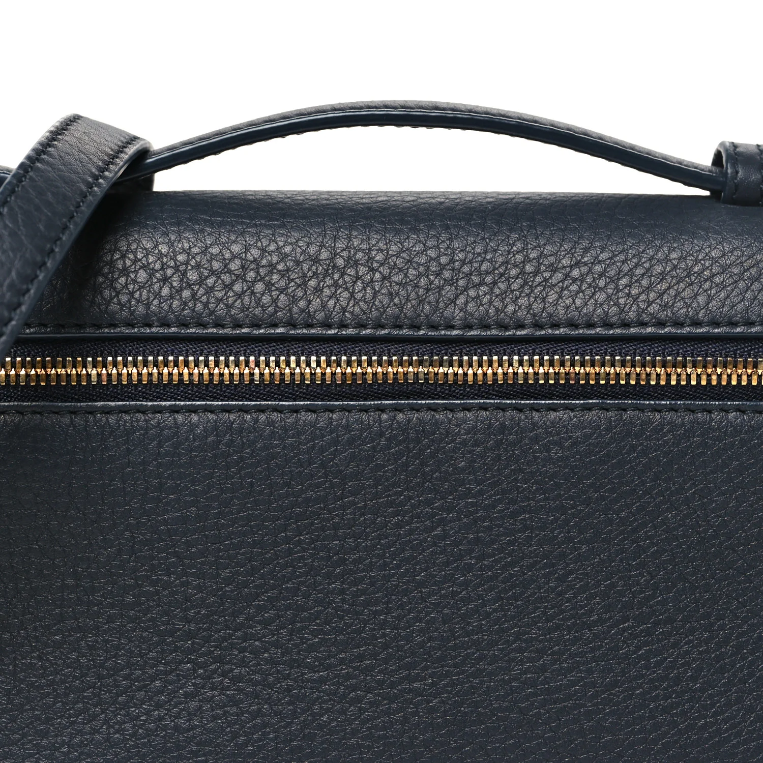 Grained Calfskin L19 Extra Pocket Pouch Navy - Image 7
