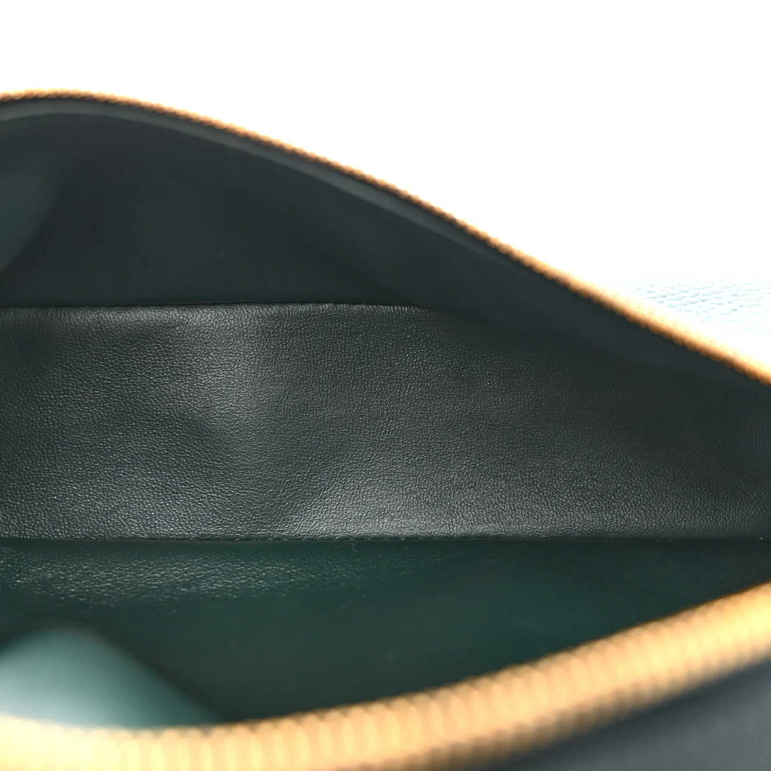 Grained Calfskin L19 Extra Pocket Pouch New Petrolio - Image 5