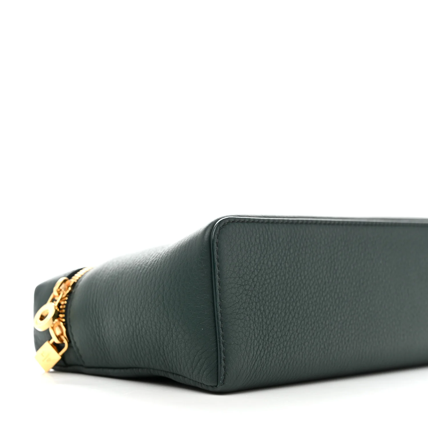 Grained Calfskin L19 Extra Pocket Pouch New Petrolio - Image 8