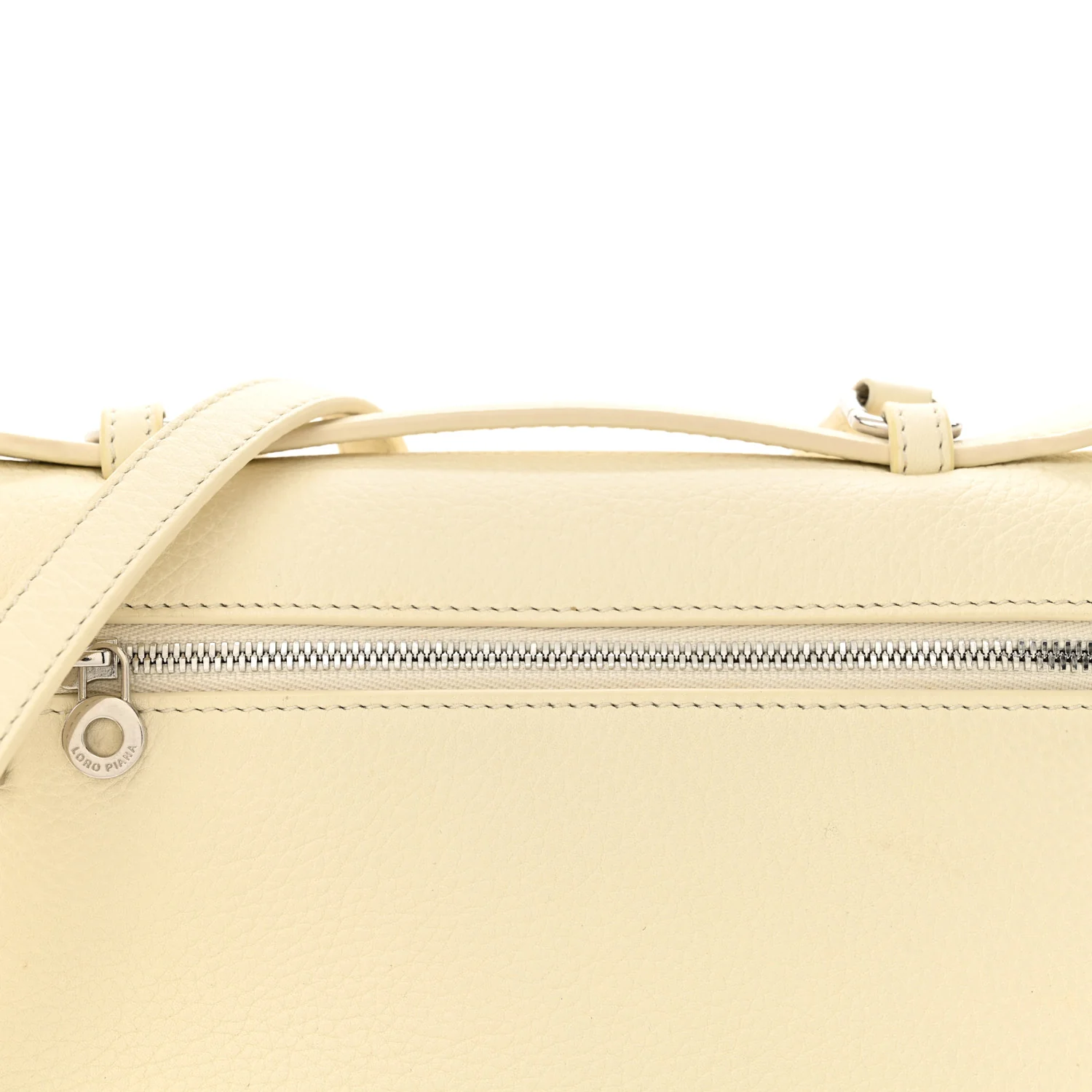 Grained Calfskin L19 Extra Pocket Pouch Whisper White - Image 7