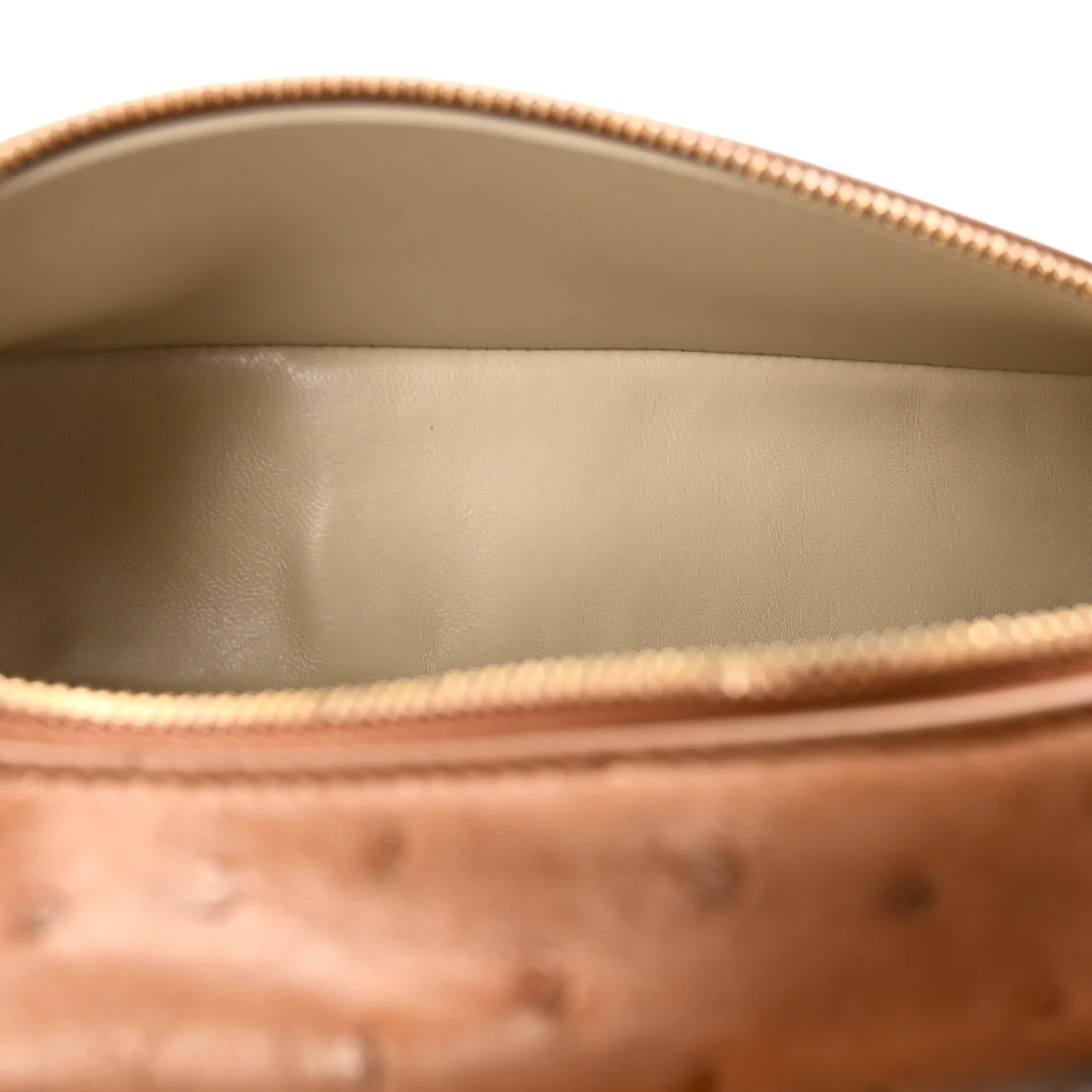 Ostrich L19 Extra Pocket Pouch Cognac - Image 5