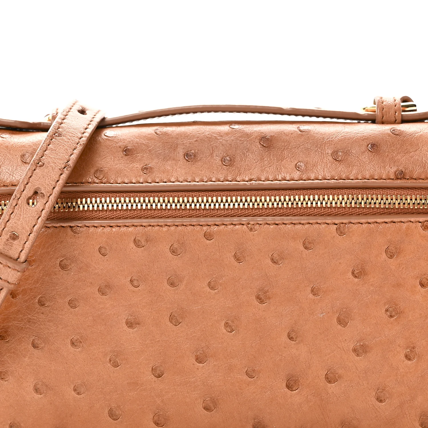 Ostrich L19 Extra Pocket Pouch Cognac - Image 7