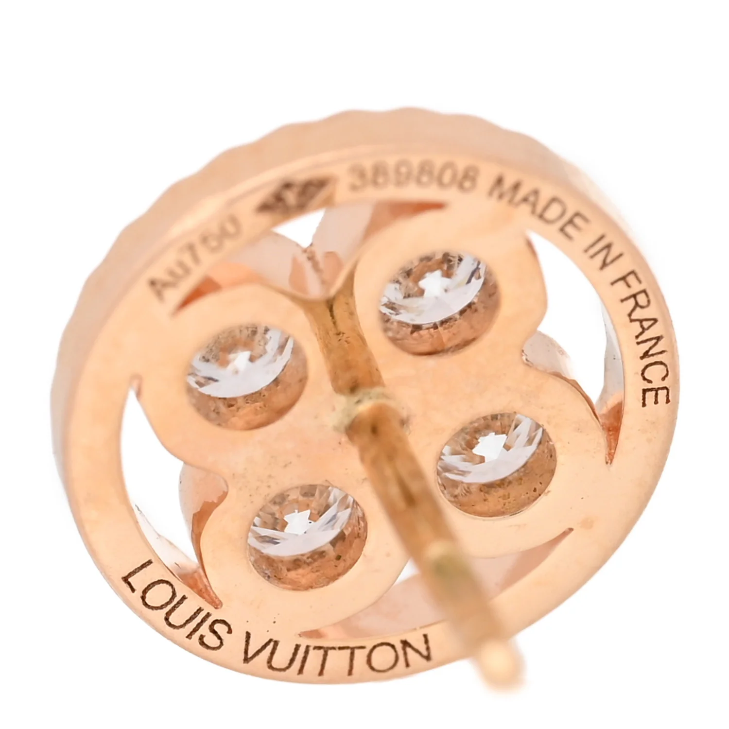 18K Pink Gold Diamond Blossom BB Earrings - Image 4