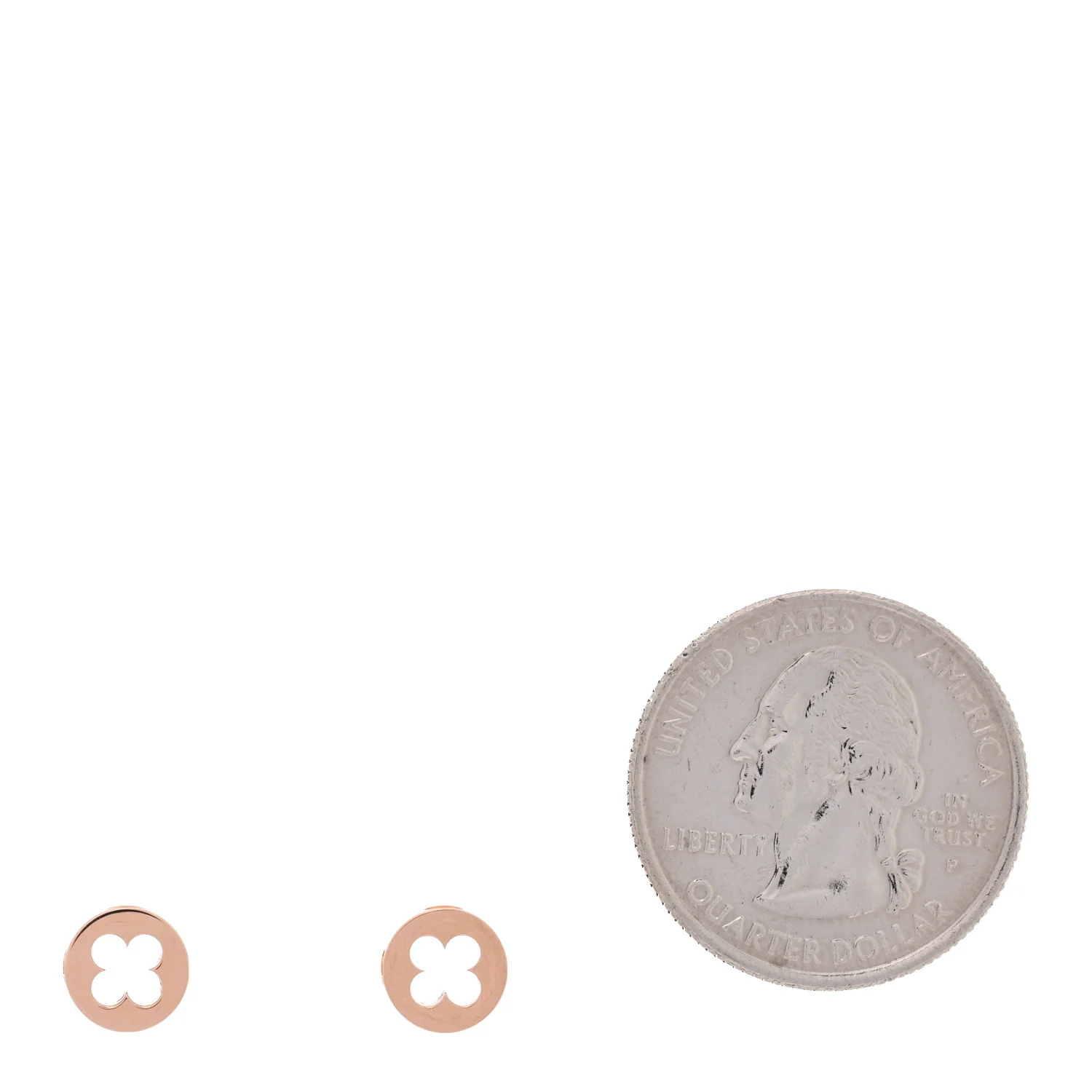 18K Pink Gold Empreinte Ear Studs Earrings - Image 2