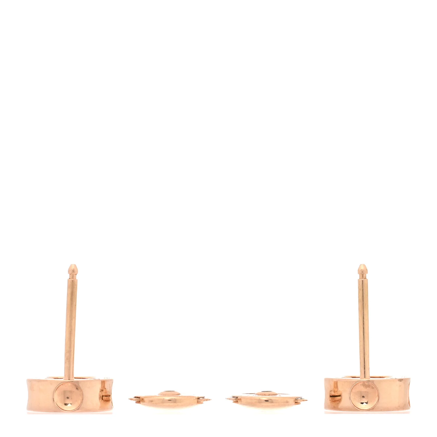 18K Pink Gold Empreinte Ear Studs Earrings - Image 3