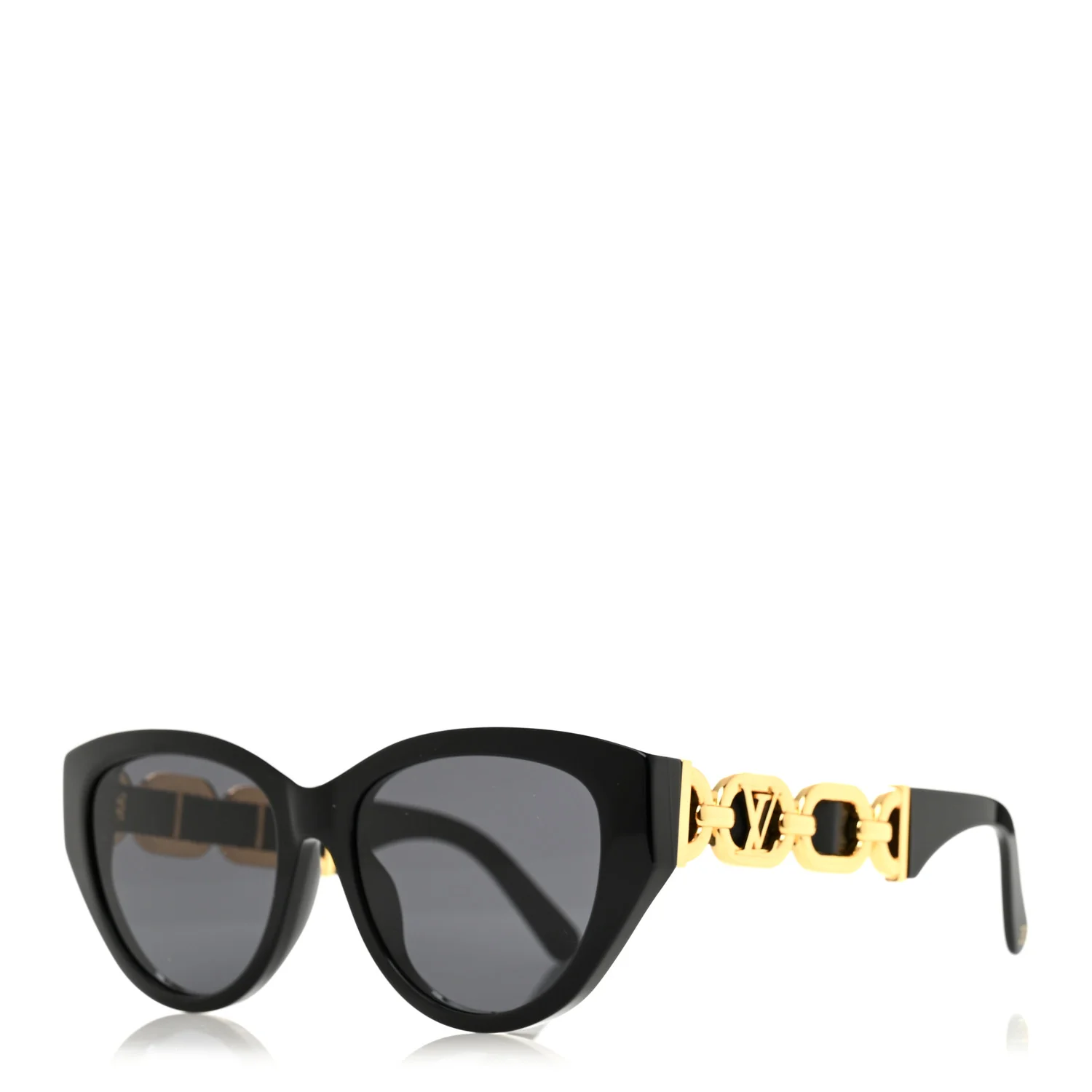 Acetate LV Chain Braided Maxi Square Sunglasses Z2640U Black