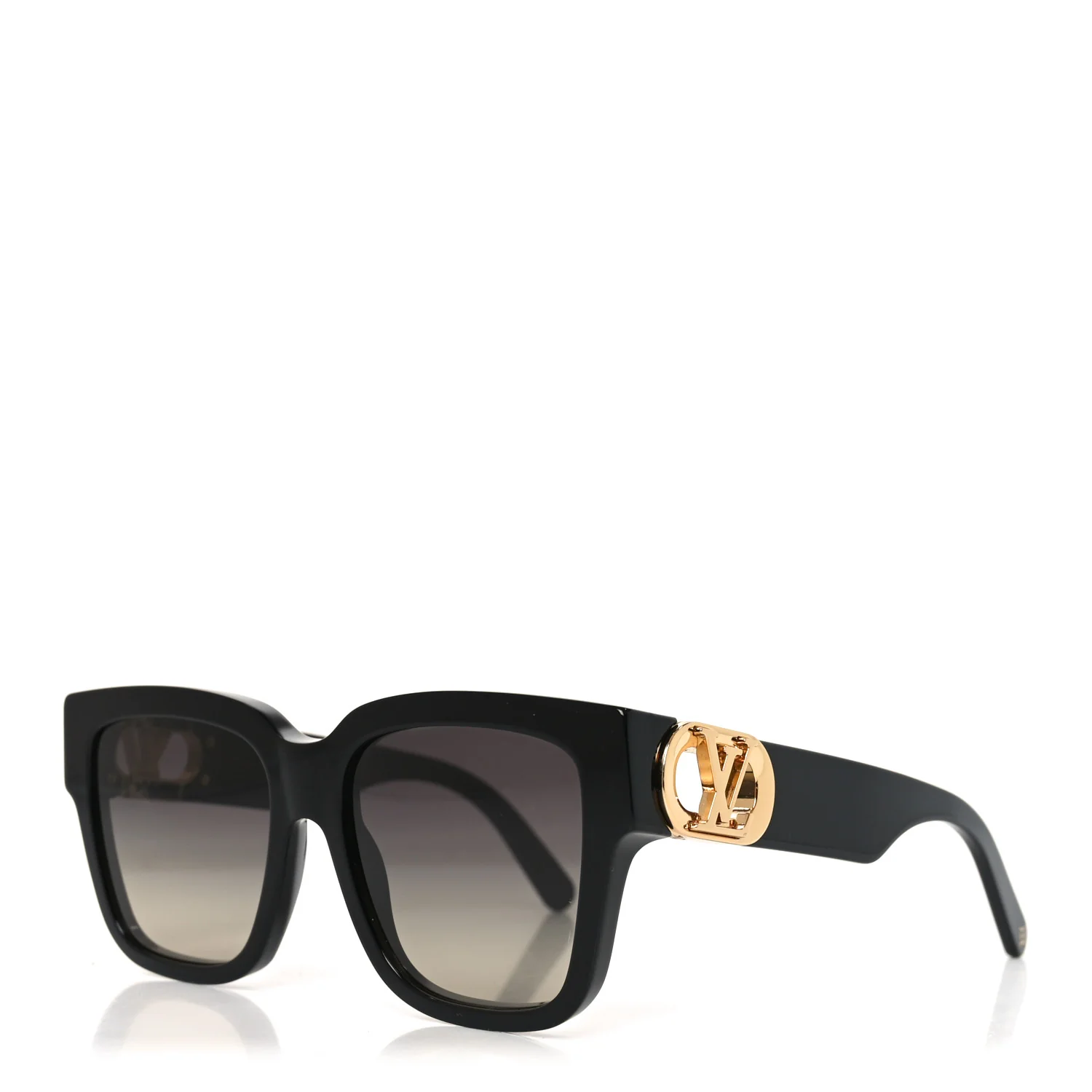 Acetate LV Link PM Square Sunglasses Z1566W Black