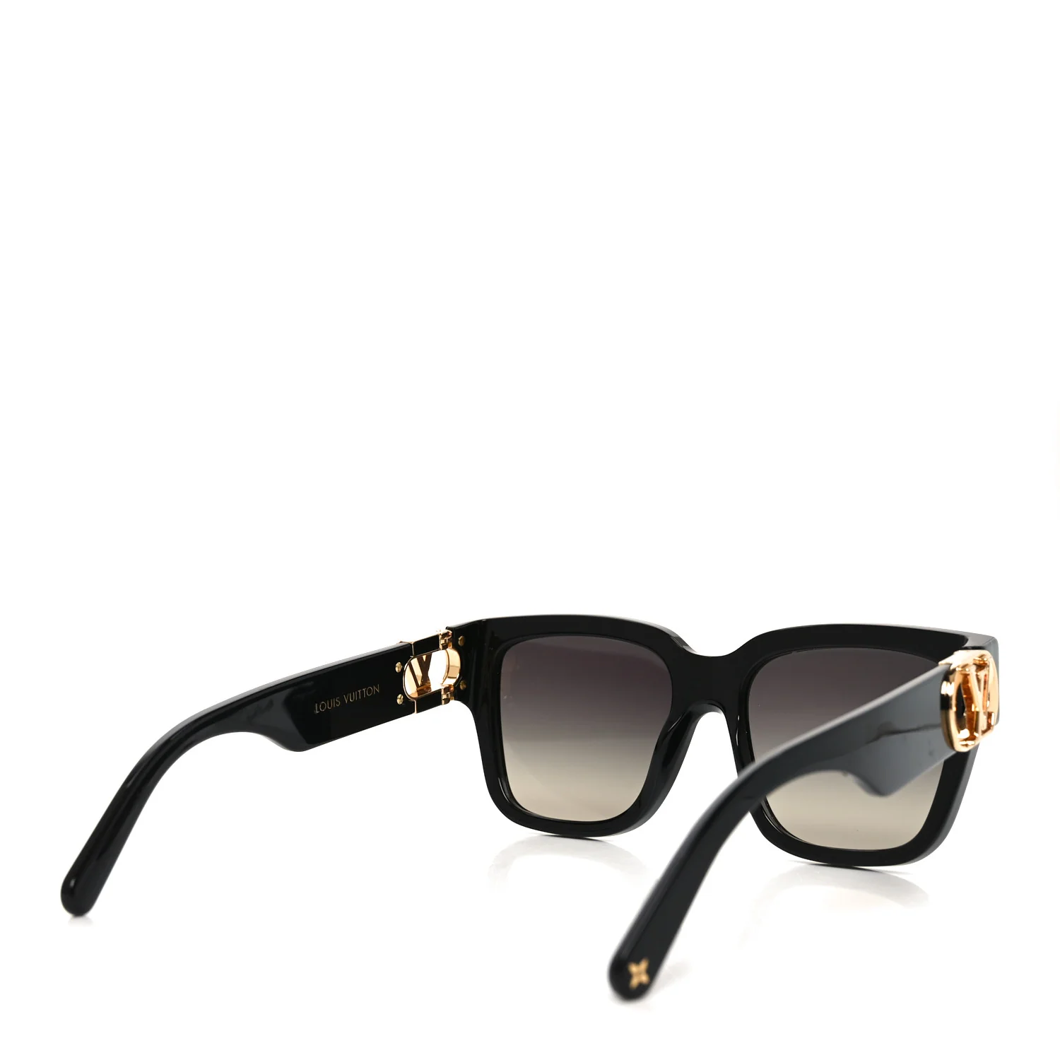 Acetate LV Link PM Square Sunglasses Z1566W Black - Image 4