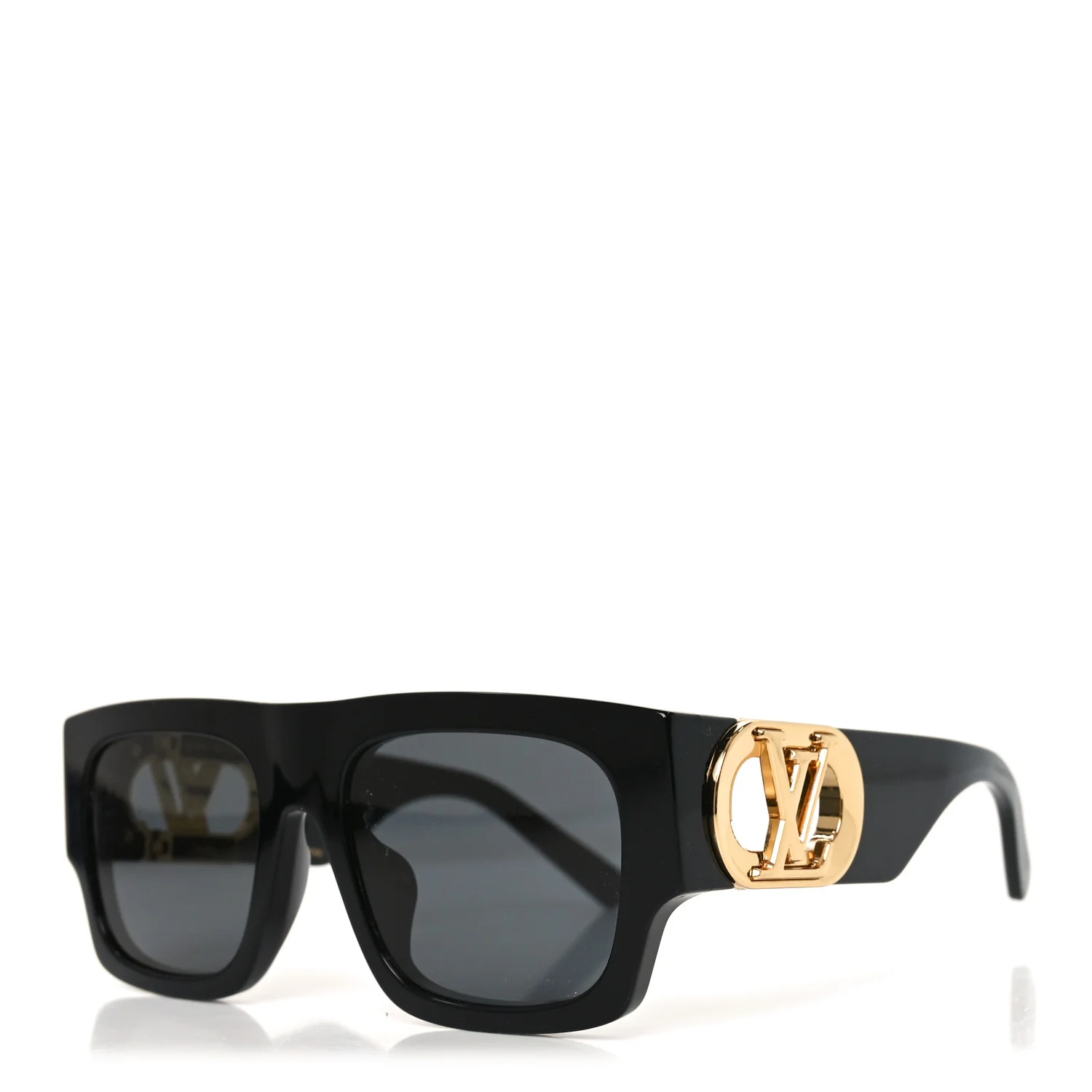 Acetate LV Link Square Sunglasses Z1478E Black