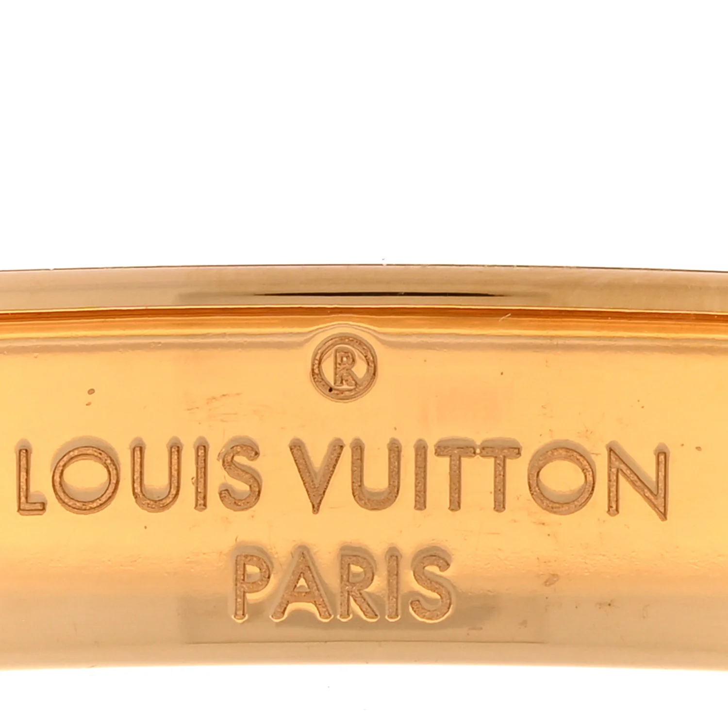 Brass Crystal Monogram Nanogram Strass Cuff M Gold - Image 4