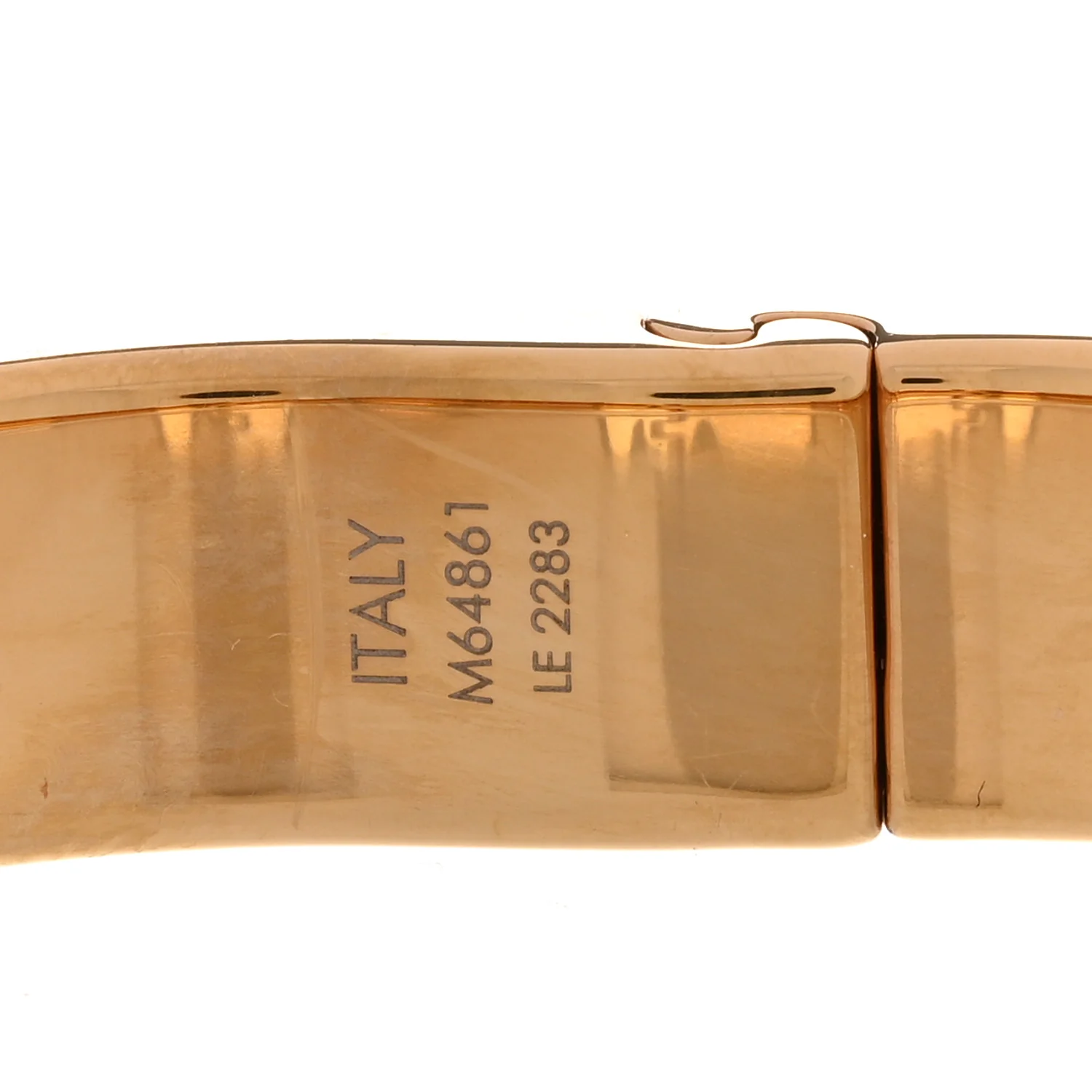 Brass Crystal Monogram Nanogram Strass Cuff M Gold - Image 5